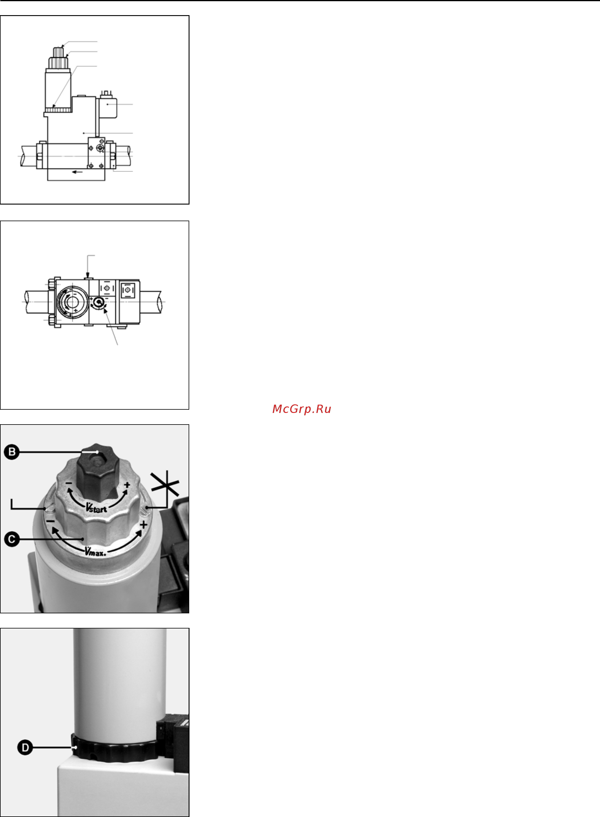 Cuenod C 54 GX 507 T1 [10/40] Description settings gas valve
