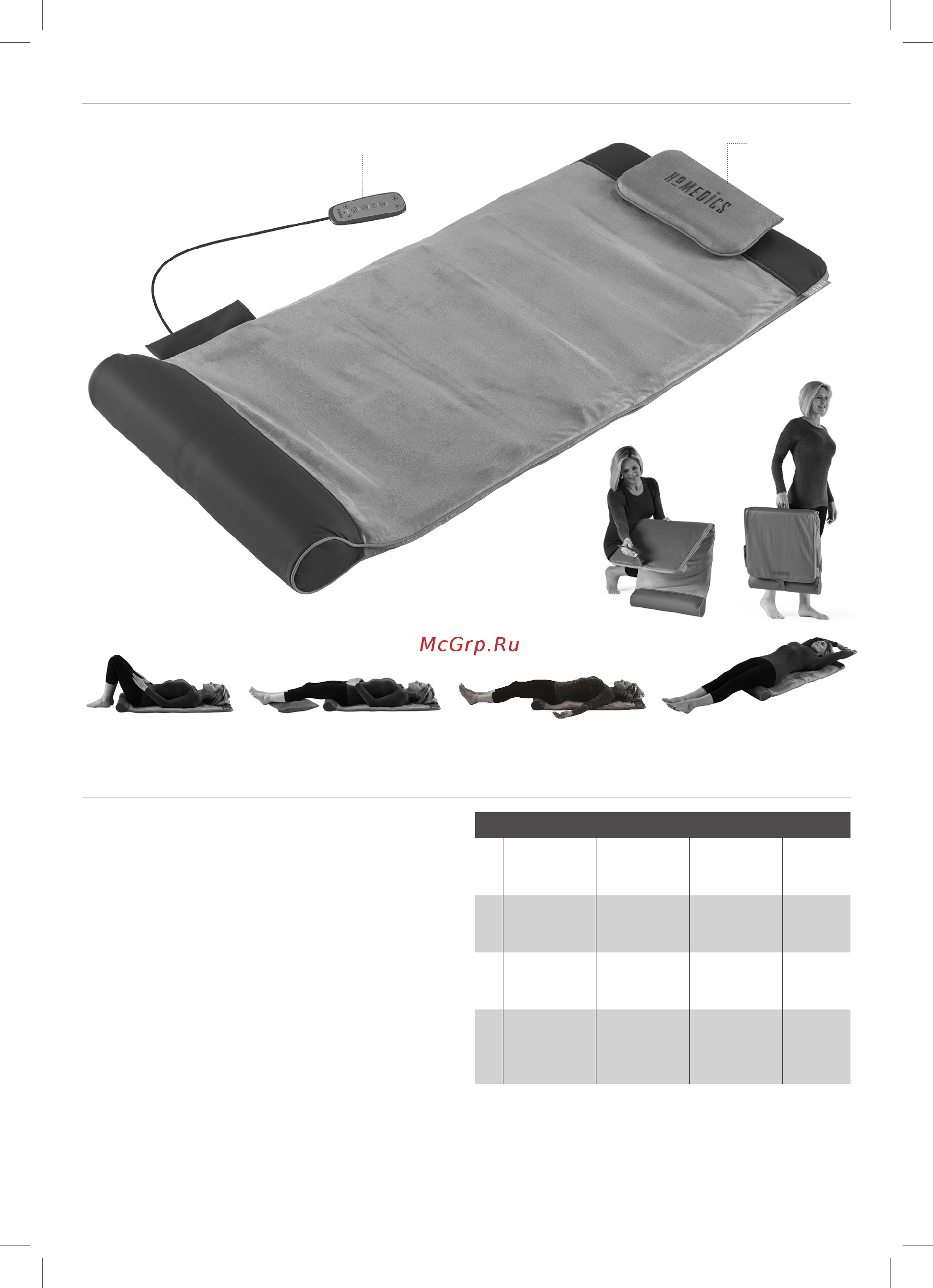Homedics YMM-1500-EU [4/76] Detachable pillow