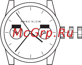 Anne Klein 1440RMRG [6/30] Установка времени и дня недели