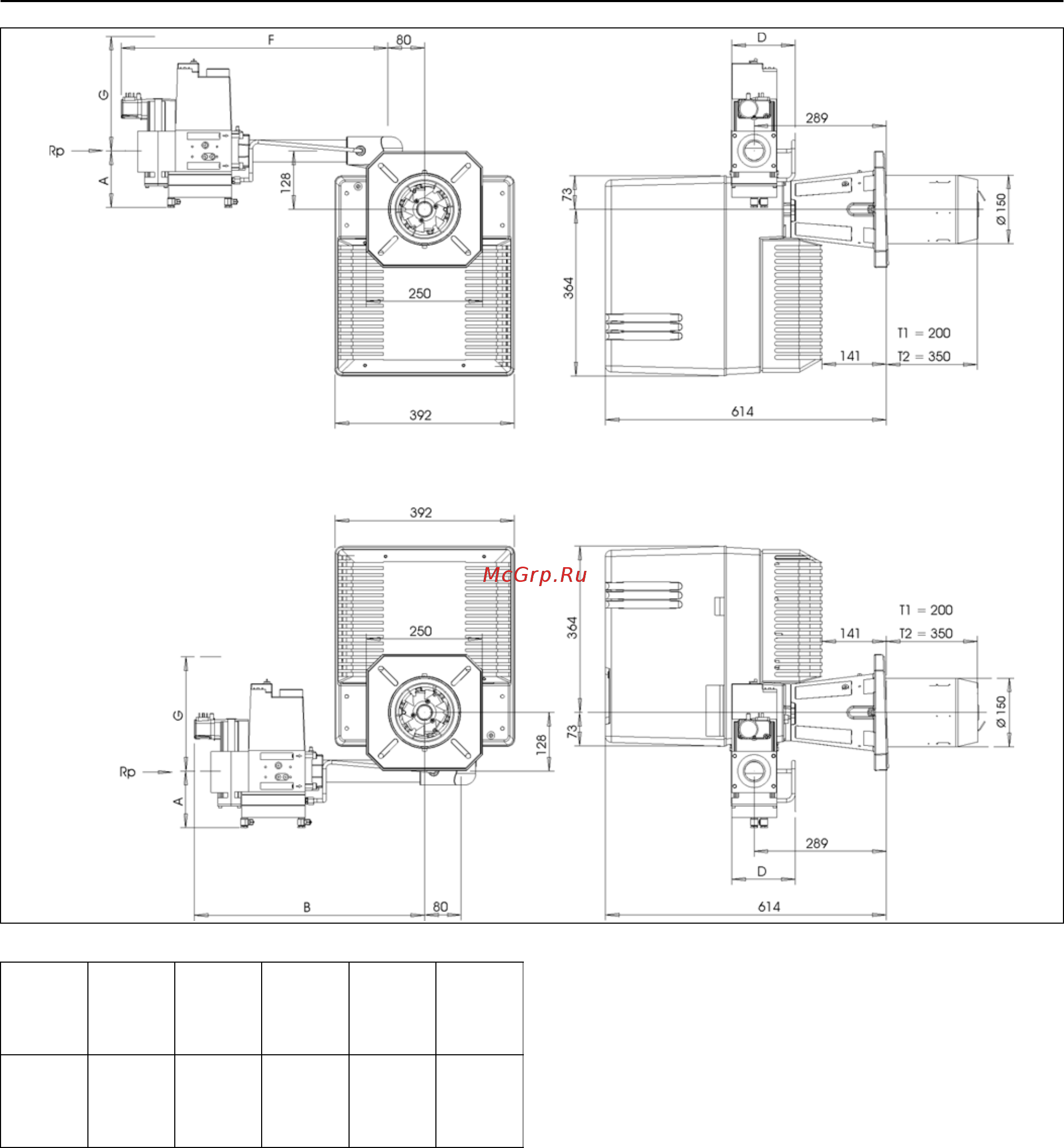 Cuenod C 60 GX 507/8 T2 [7/24] Encombrement dimensions dimensioni d ingombro dimensiones medidas space requirements and dimensions maßbild und abmessungen