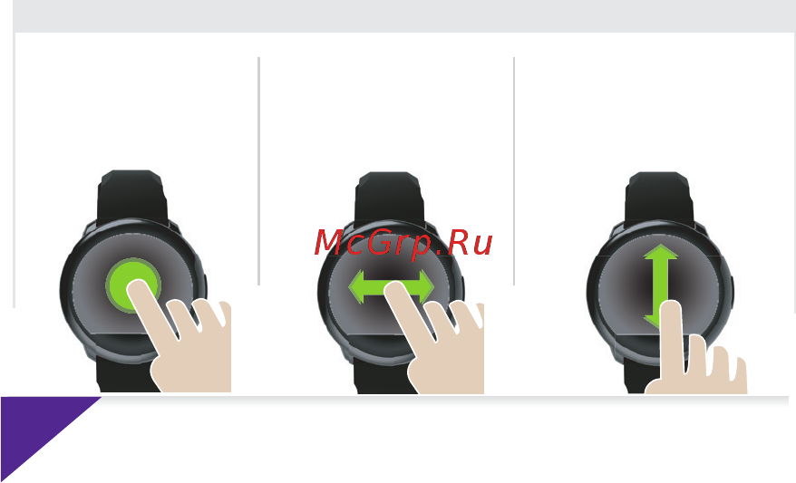 MyKronoz ZeRound2 Brushed Pink Gold/Midnight Blue [4/17] Управление сенсорным экраном