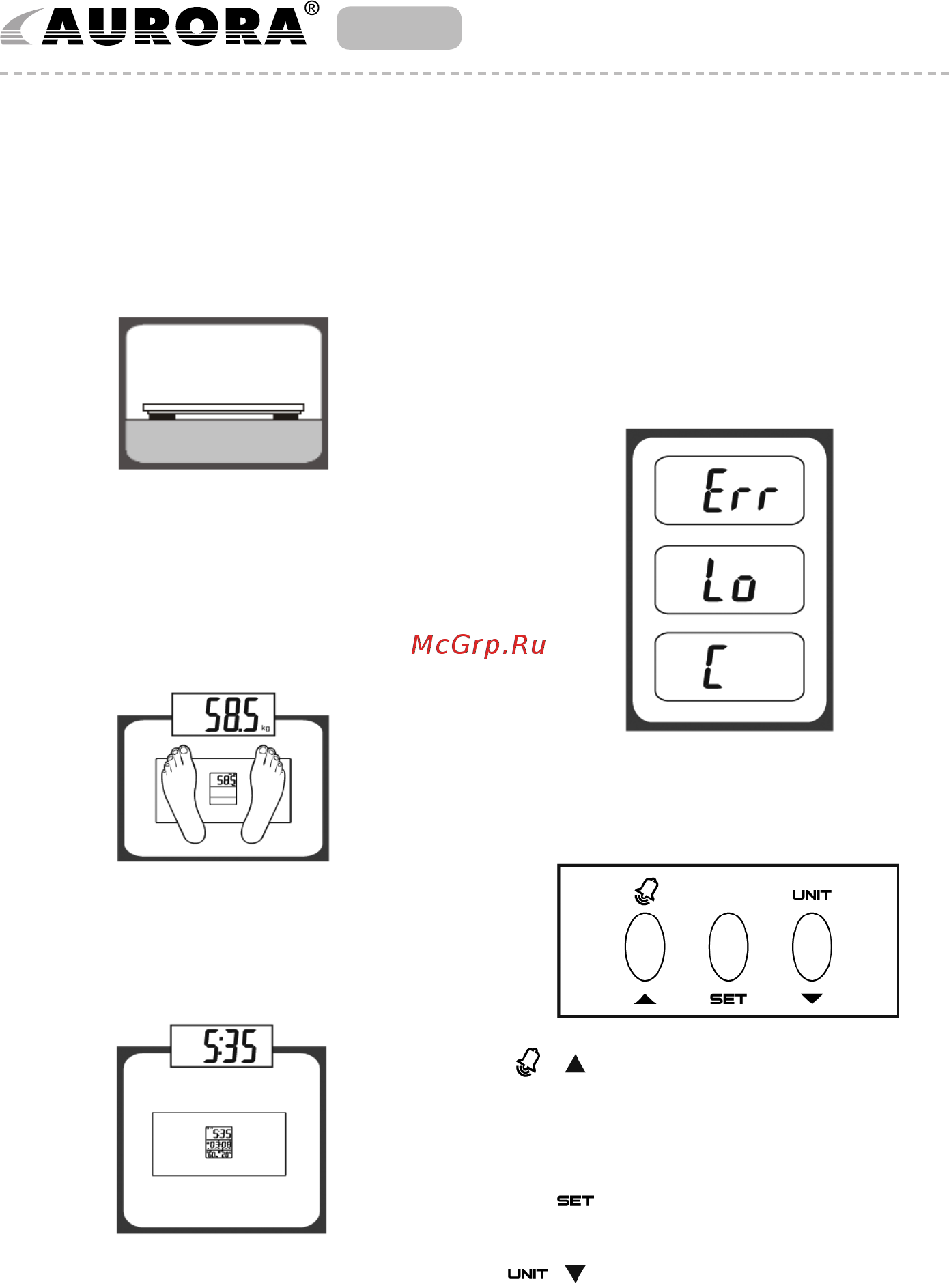 Aurora AU 303 [12/15] Calendar scale