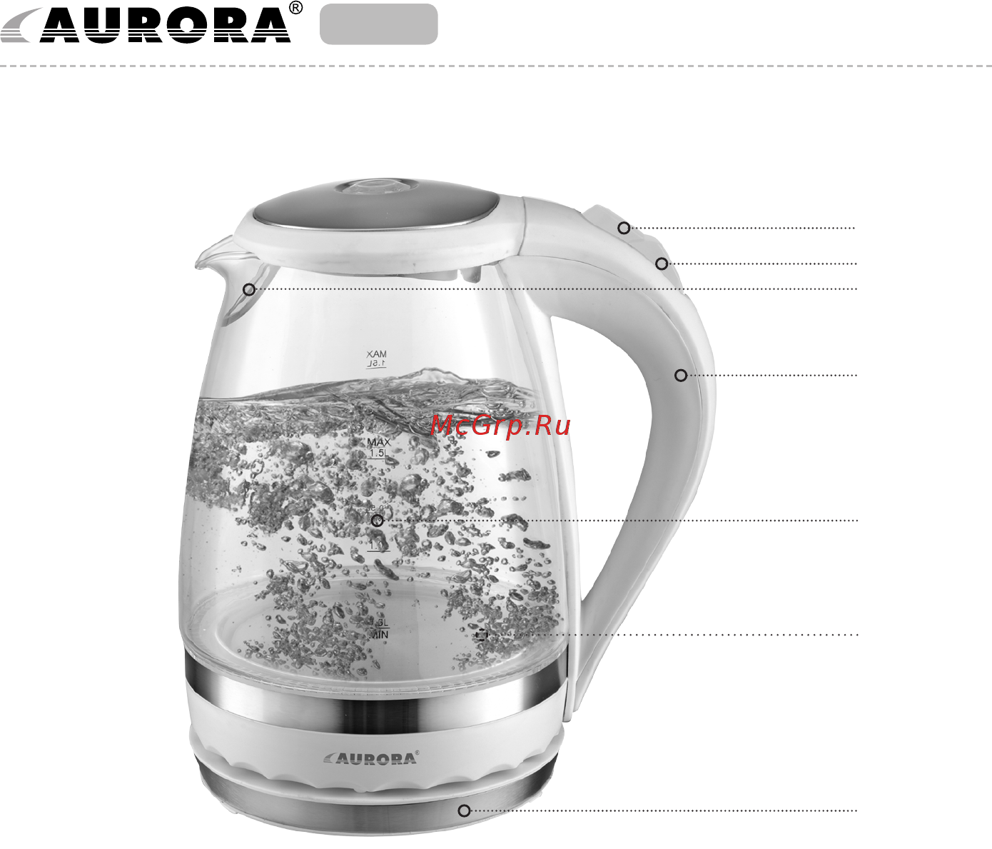 Aurora AU 3510 [2/10] Cordless jug kettle