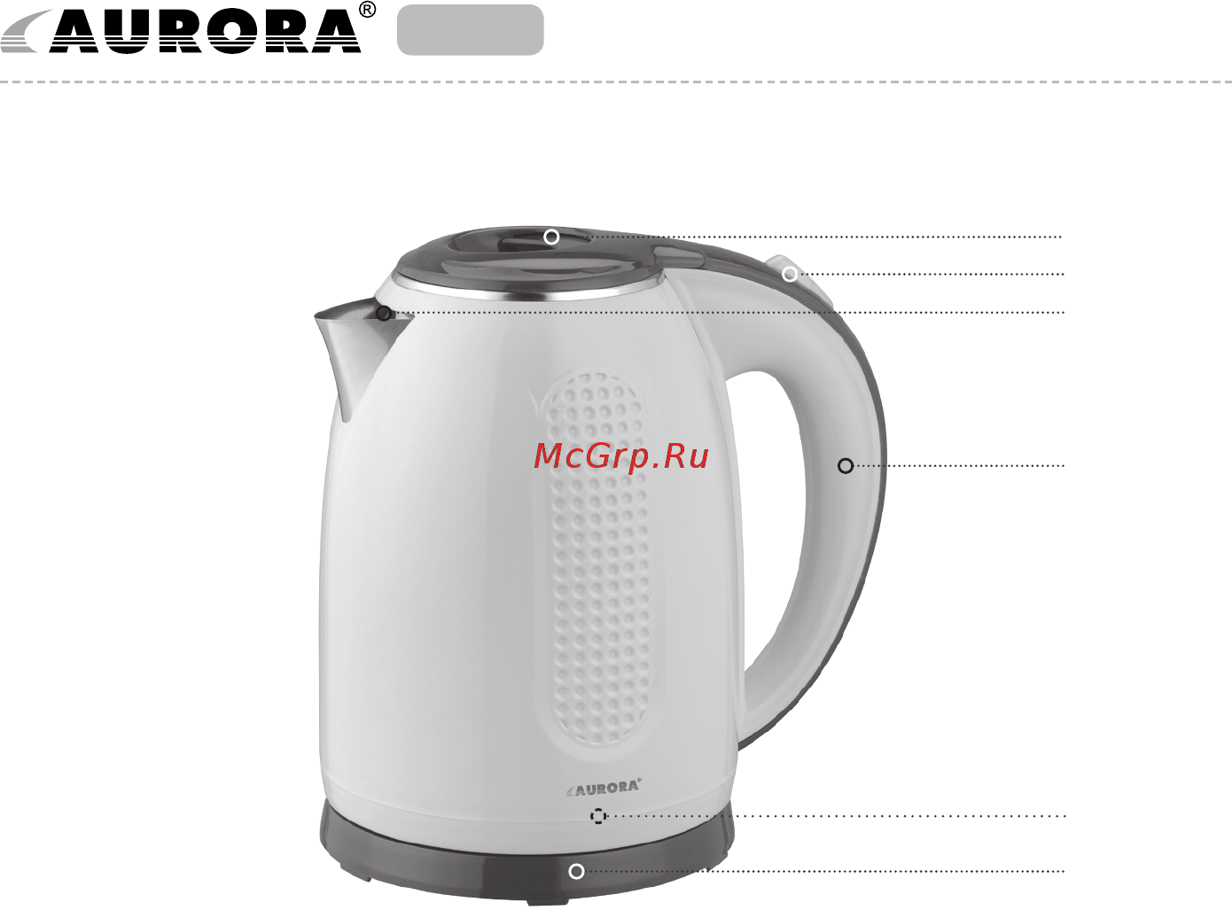 Aurora AU 3402 [2/10] Cordless jug kettle
