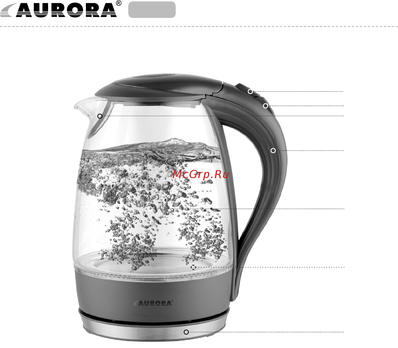 Aurora AU 3331 [2/10] Cordless jug kettle