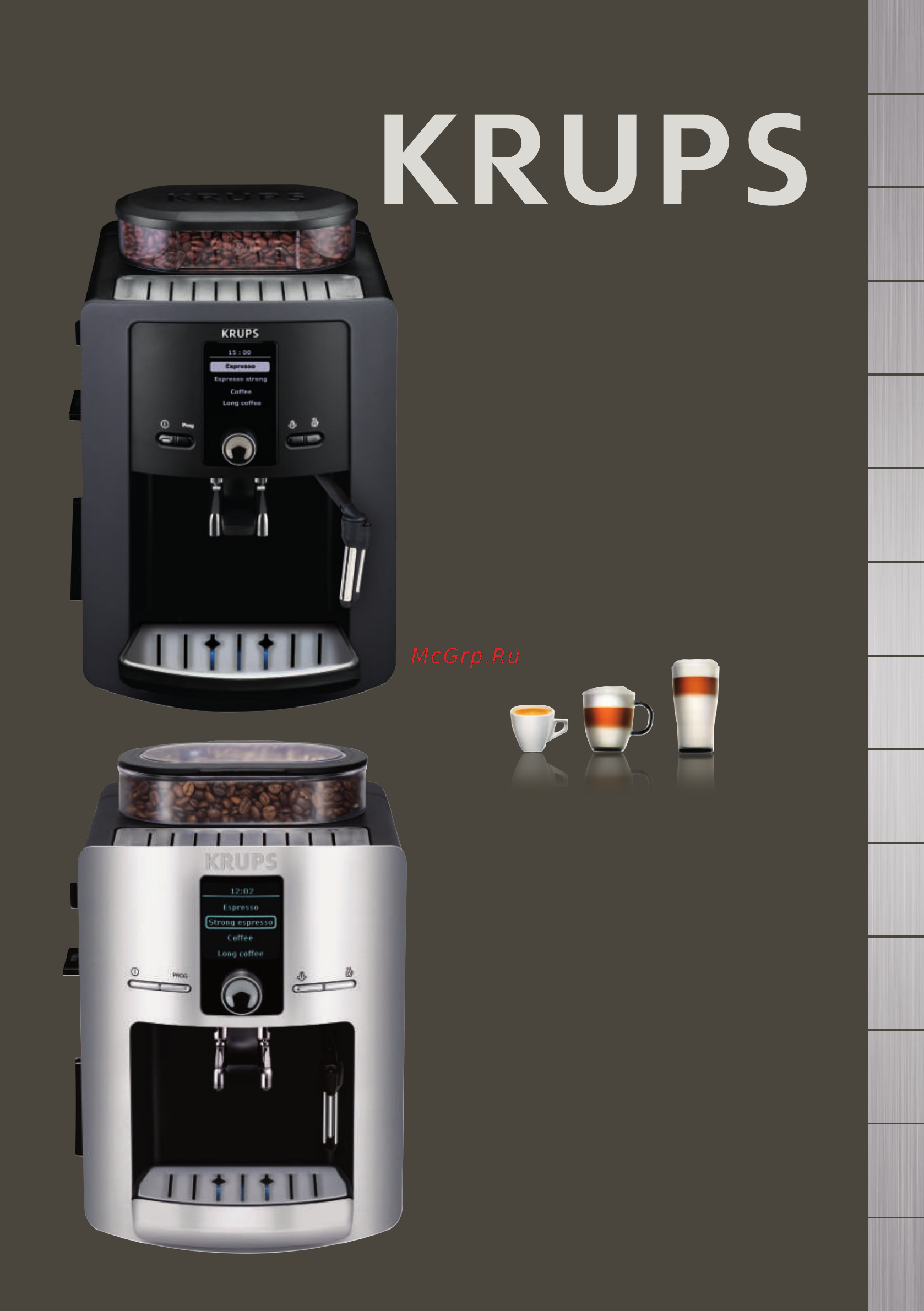 Krups ESPRESSERIA QUATTRO FORCE EA82F0 [2/187] Serie ea80 ea82