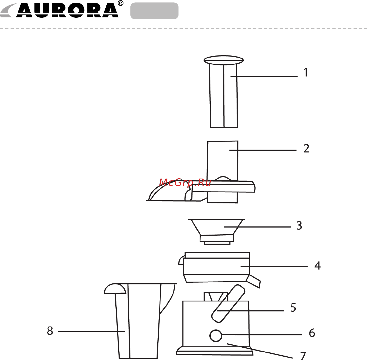 Aurora AU 3340 [11/12] Components identification