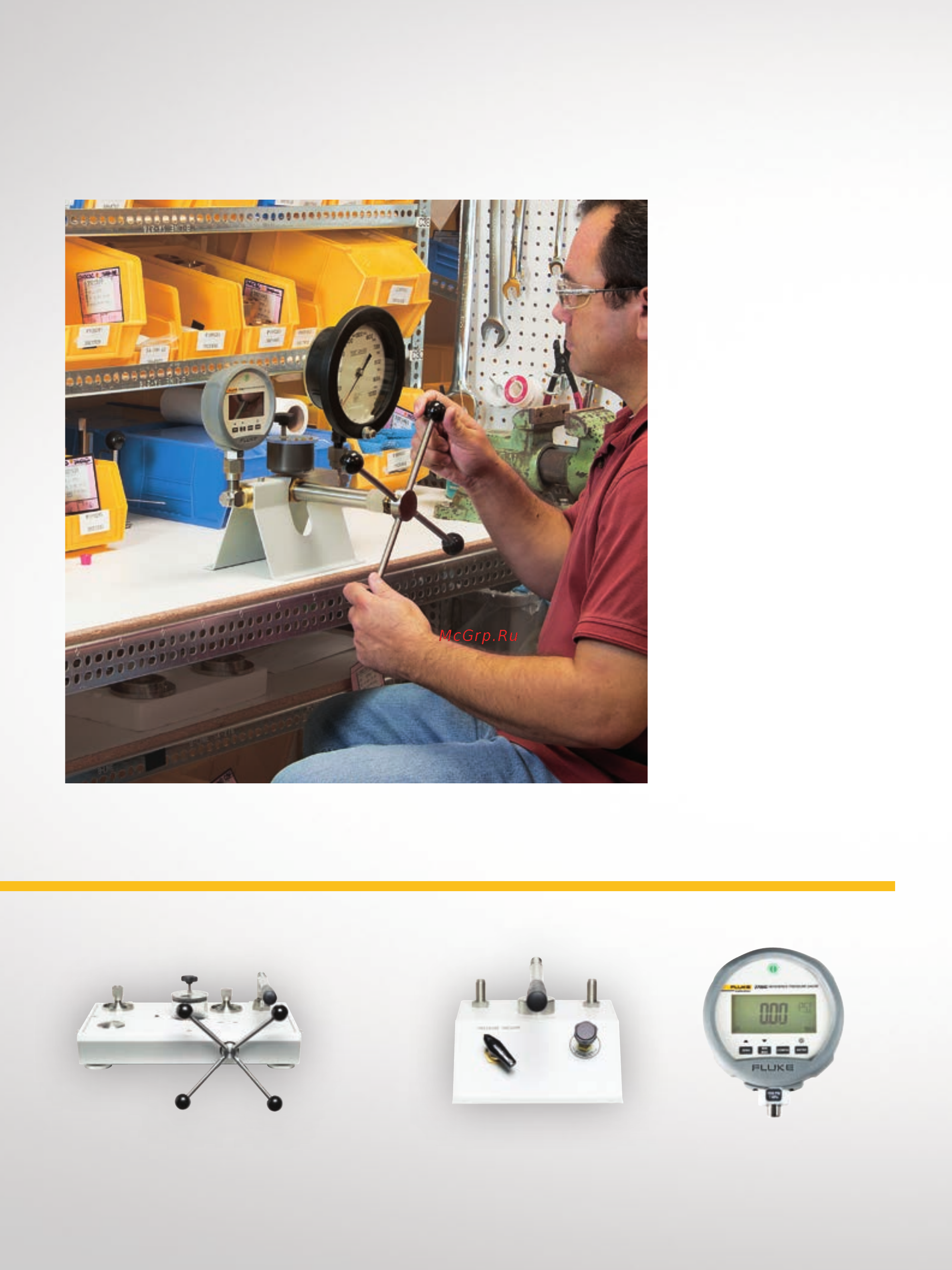 Fluke 719 [18/32] Calibrating at the bench with a pressure comparator