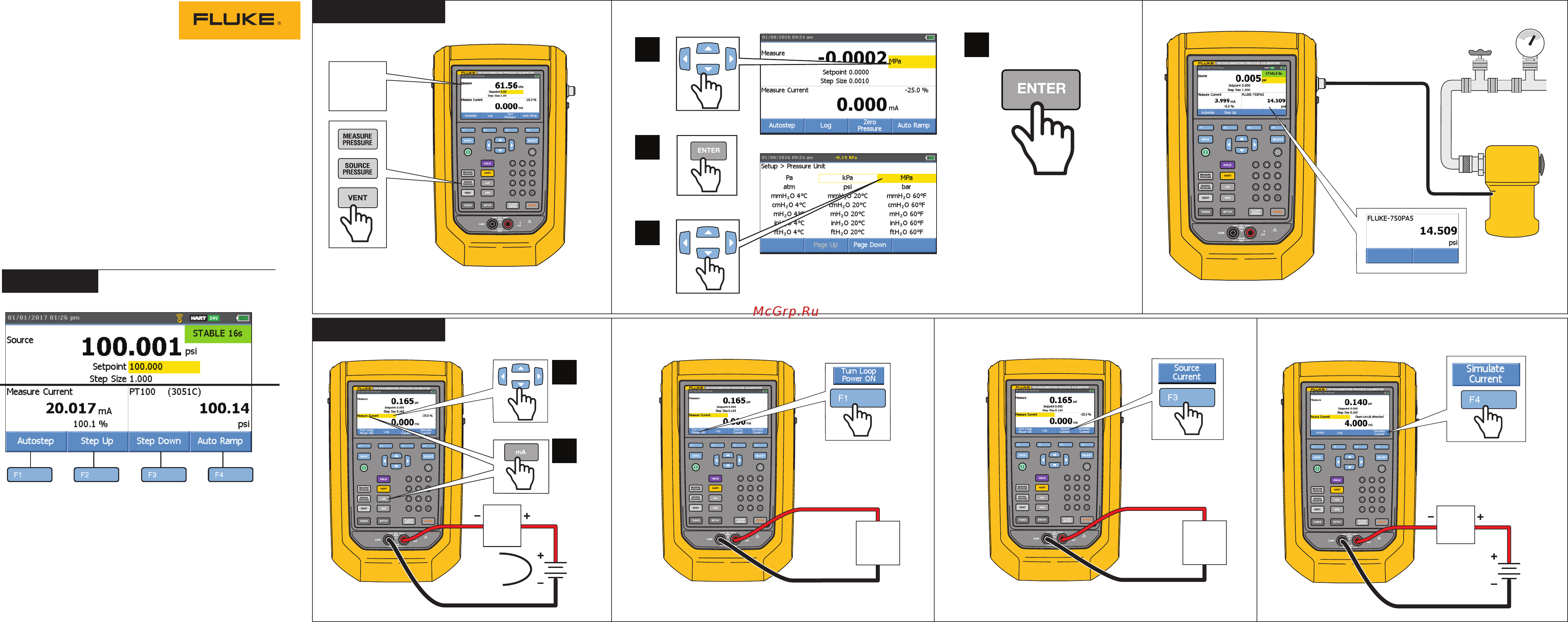 Fluke 729 FC Краткий справочник онлайн