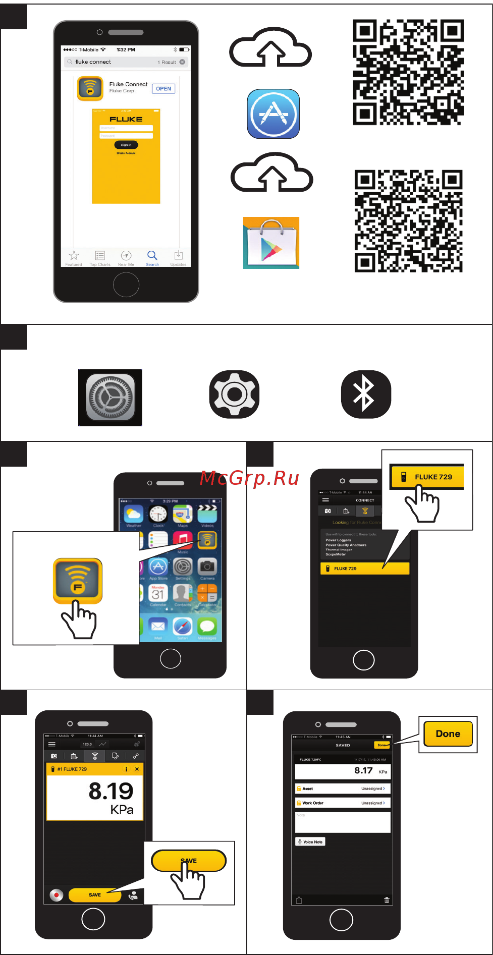 Fluke 729 FC [5/7] Установка приложения fluke connect