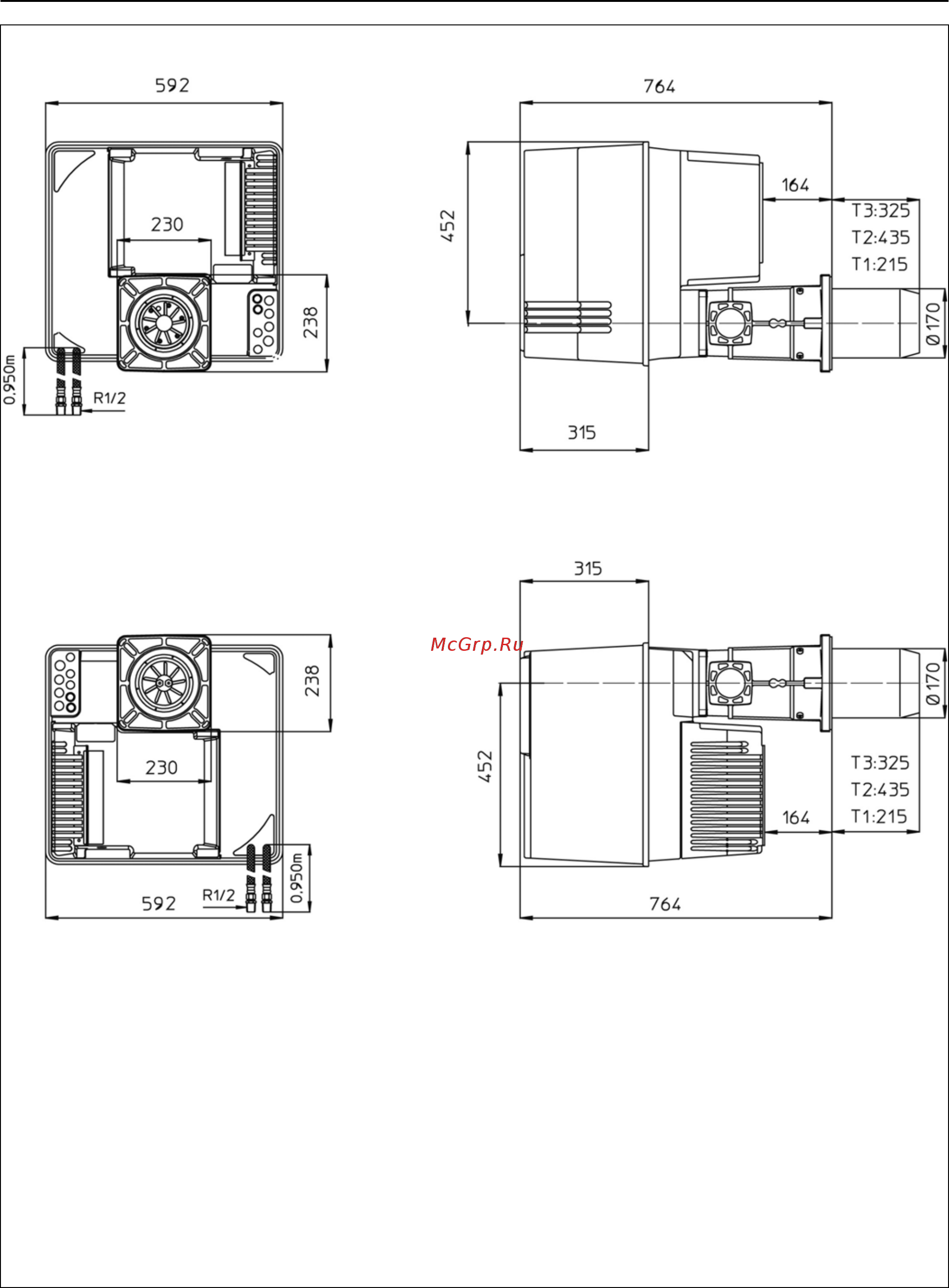 Cuenod C 75 H 201 T3 [6/24] Чертеж с размерами