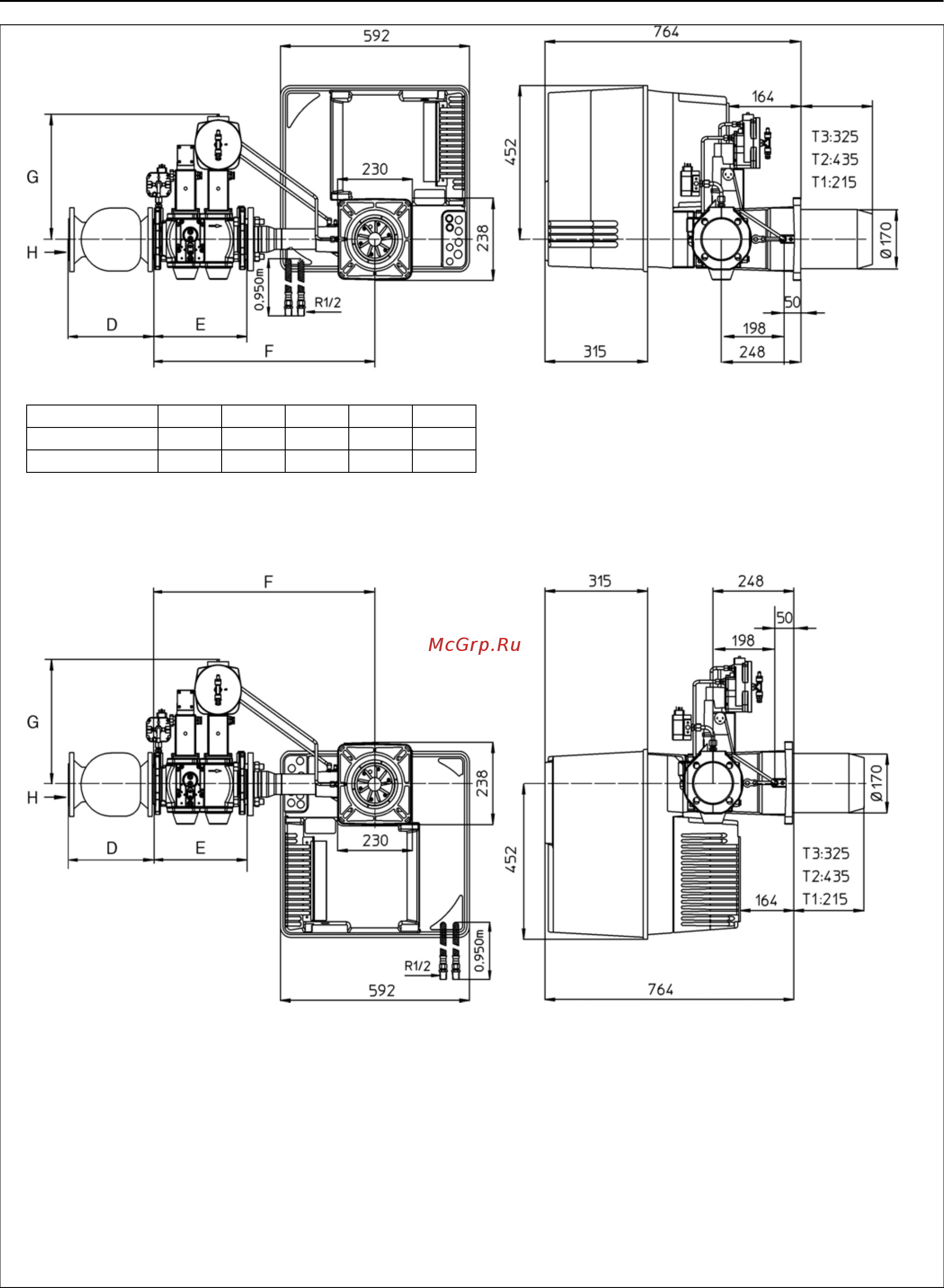 Cuenod C 75 BX 517/8 T1 [9/32] Чертеж с размерами
