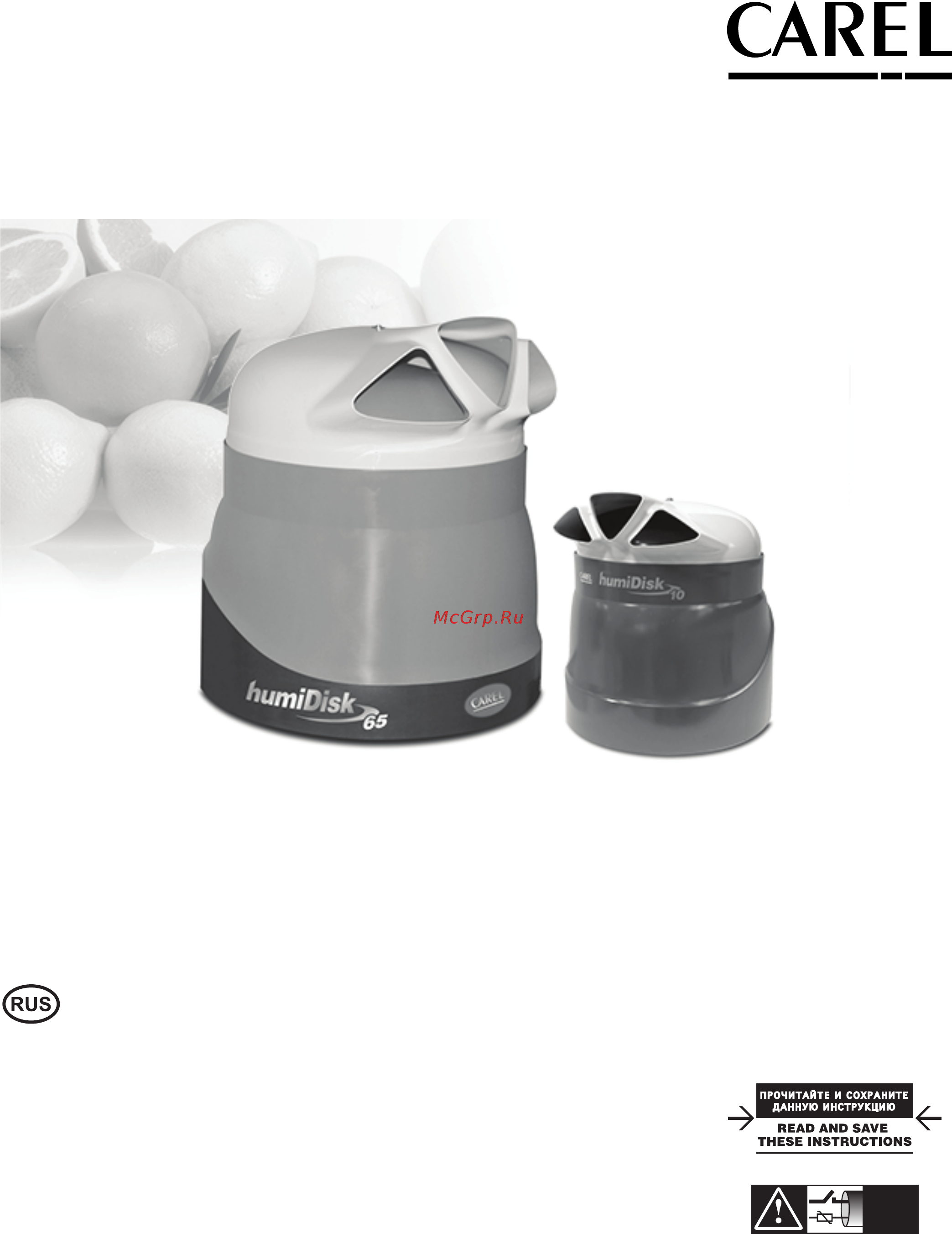 Carel humiDisk UC0100D000 Инструкция по эксплуатации онлайн