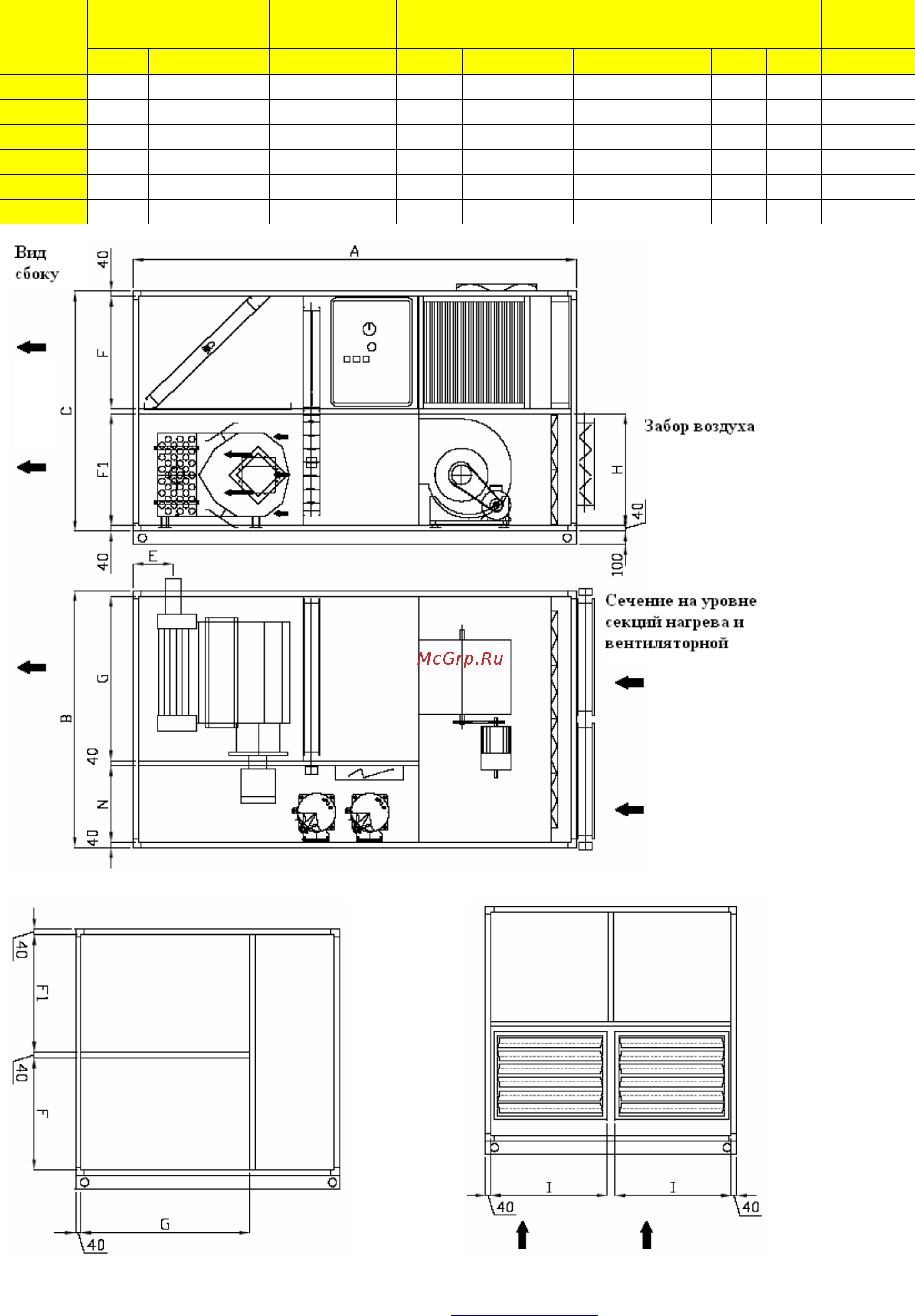 CMT clima GC35 [9/10] Габариты и вес серии gc