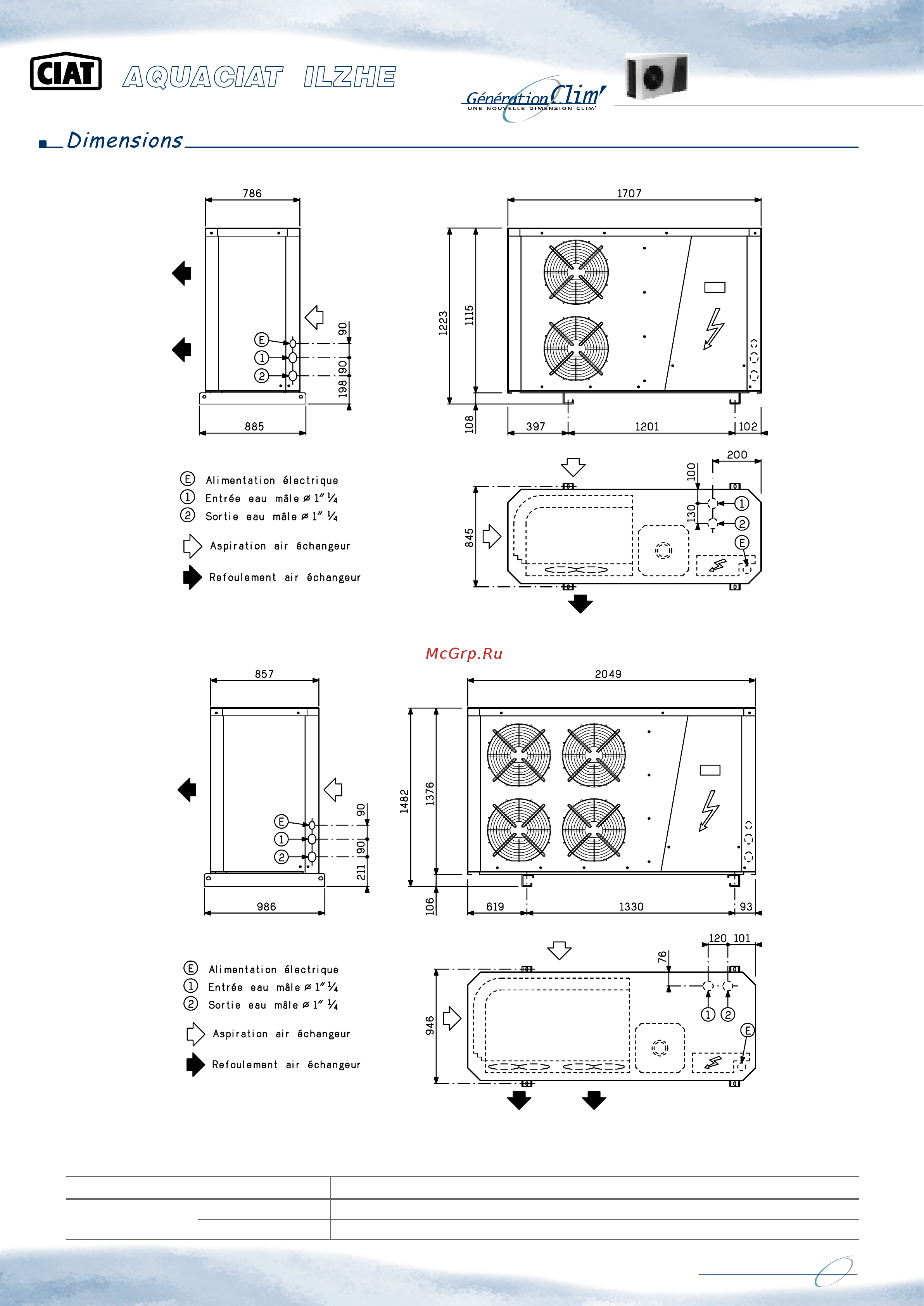 Ciat AQUACIAT 30 [10/14] Aquaciat 90 et 130