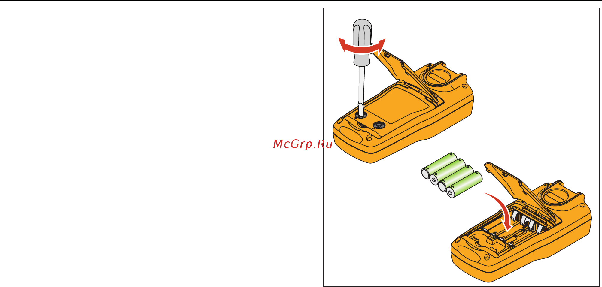 Fluke 714B/EN [31/40] Замена батарей