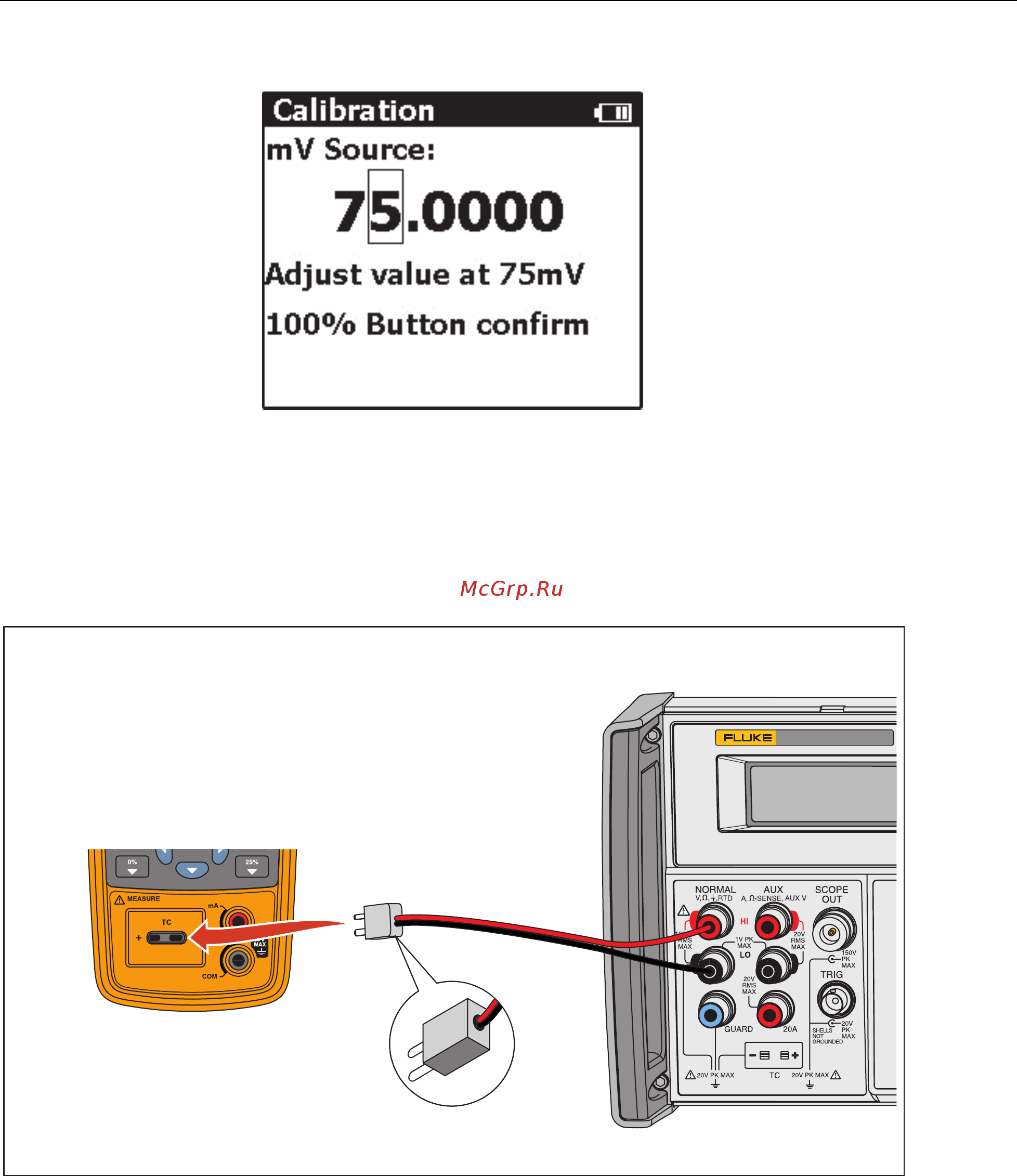 Fluke 714B [41/50] Adjust mv measure