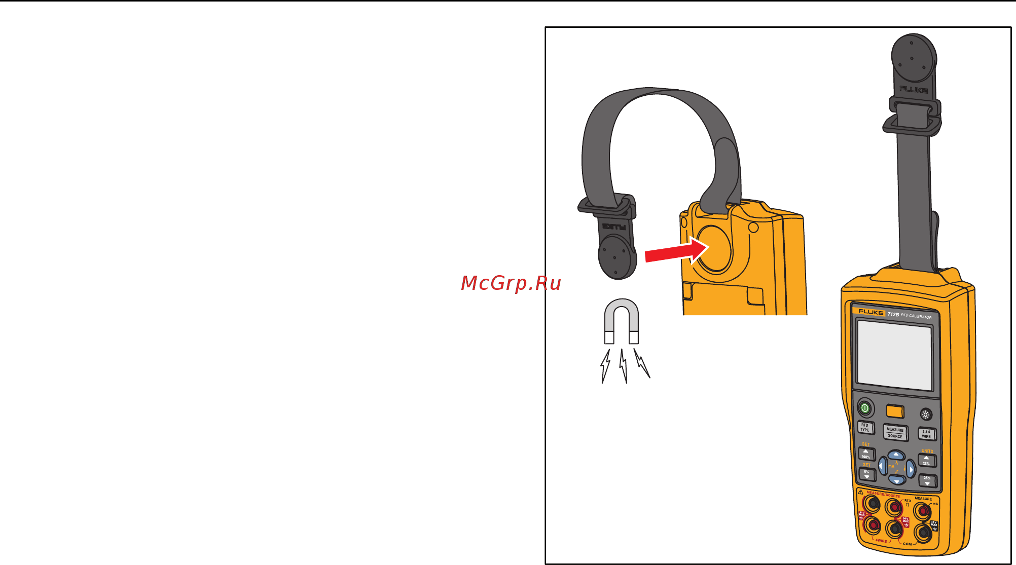 Fluke 712B [23/40] Крепление на магните и крепежный ремень