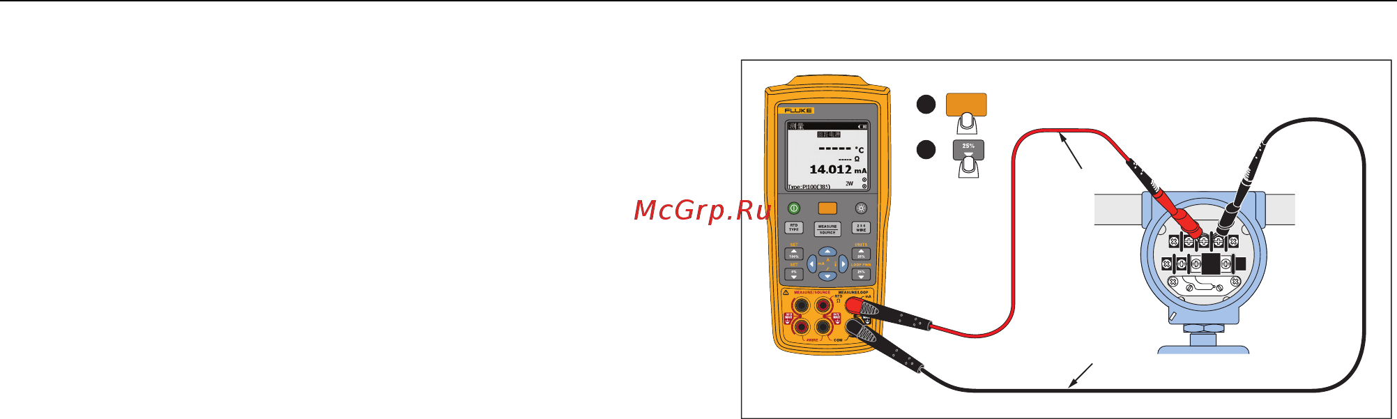Fluke 712C [24/42] Measure ma current and activate loop power supply