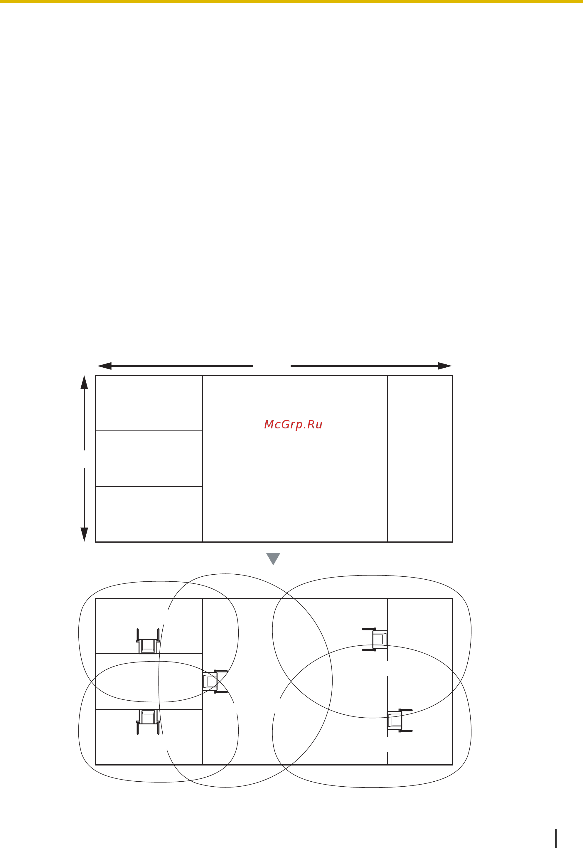 Panasonic KX-TDA0156 [17/60] Пример установка в помещении разделенном внутренними стенами