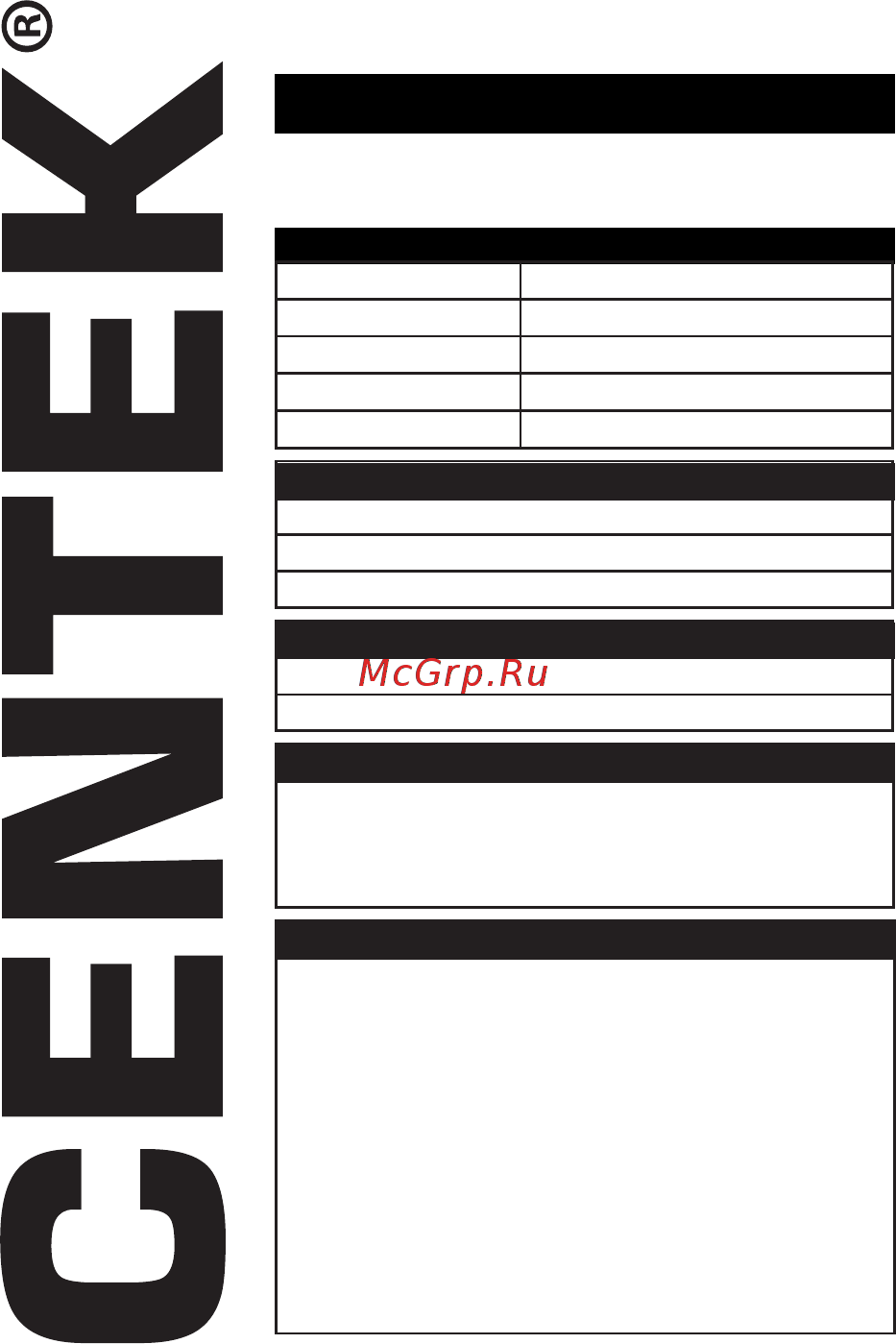 Centek CT-8120 Инструкция по эксплуатации онлайн [12/20] 366813