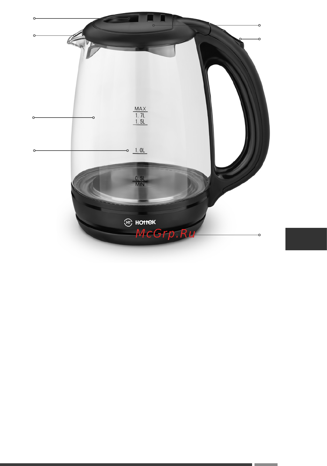 Hottek HT-972-002 [5/22] Обзор деталей прибора