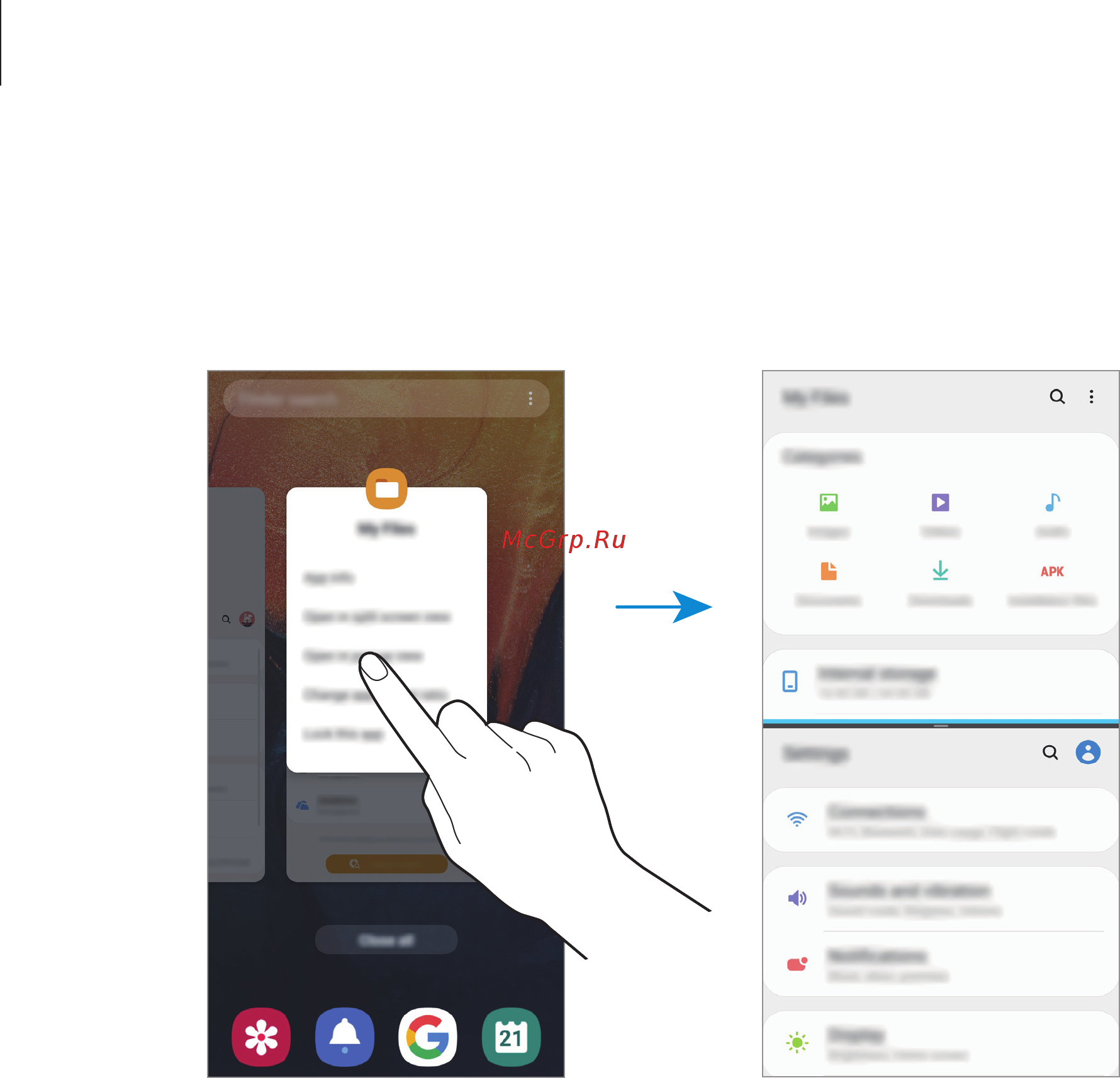 Samsung Galaxy A50 SM-A505FZKUSER [127/222] Adjusting the window size