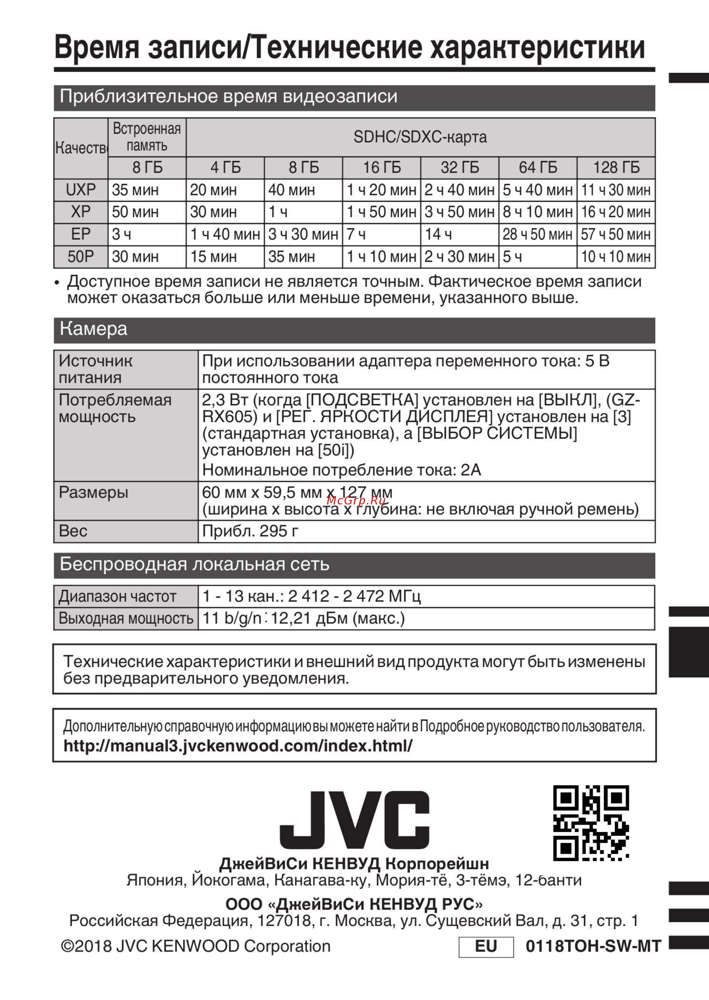 JVC GZ-RX601BEU [20/20] Беспроводная локальная сеть