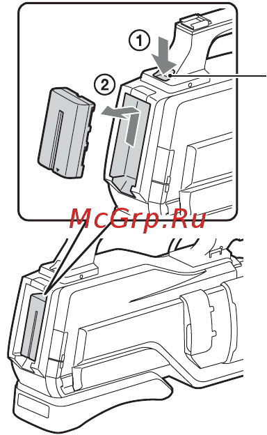 Sony HXR-MC2500 [18/112] Step 2 charging the battery pack continued