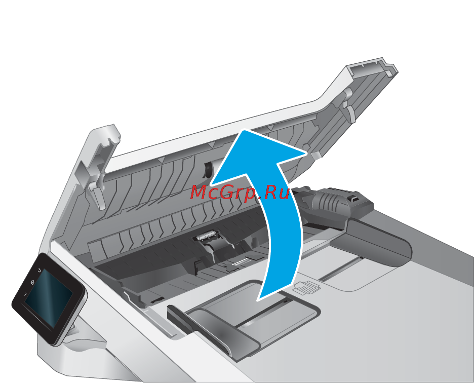 HP Color LaserJet Pro M281fdw T6B82A [154/174] Очистите ролики подачи и разделительную пластину устройства подачи документов