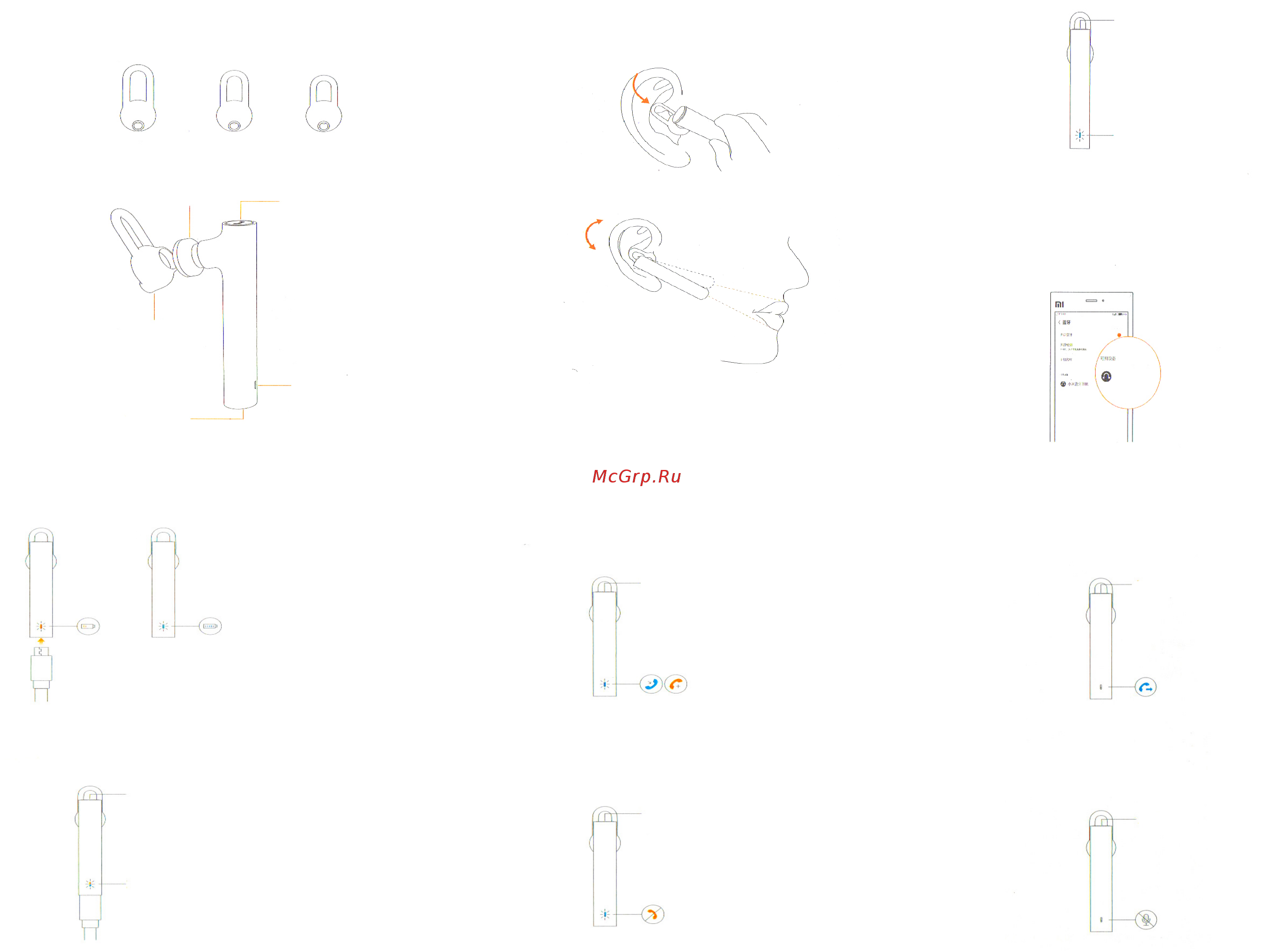Xiaomi Mi Bluetooth Headset White Инструкция по эксплуатации онлайн