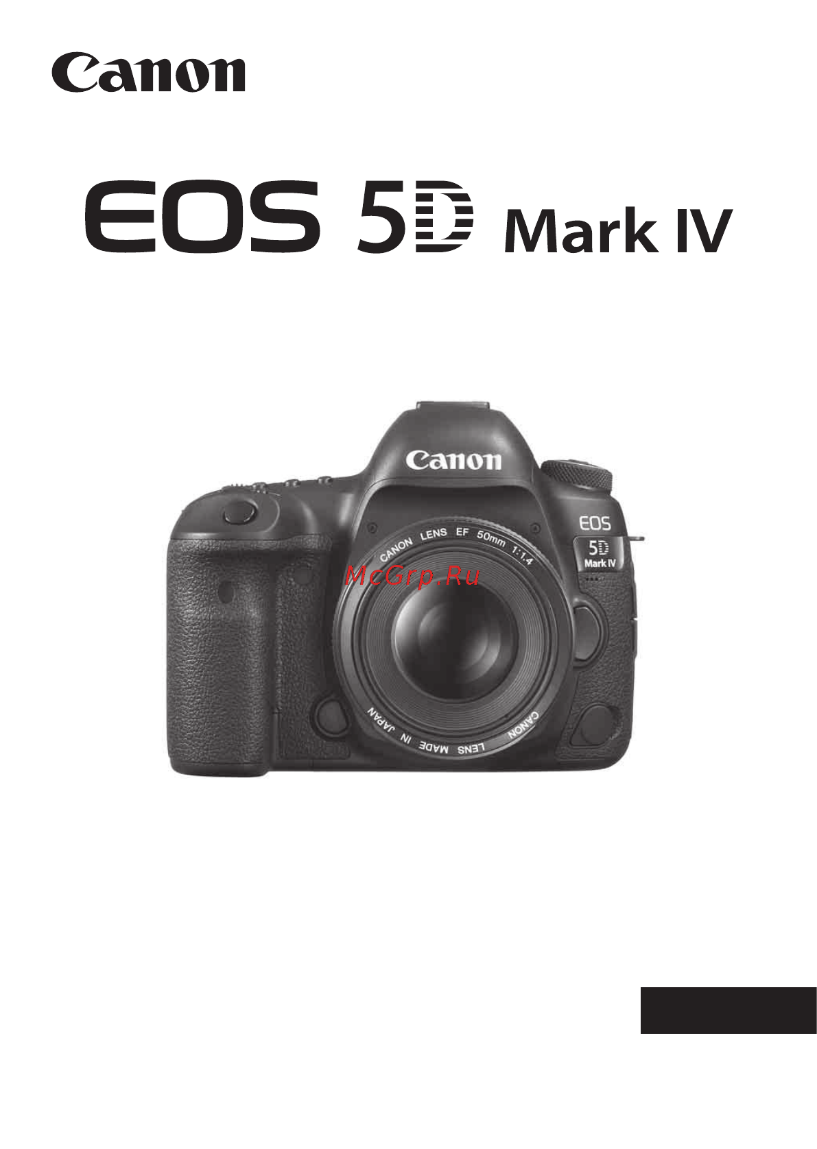 Canon EOS 5D Mark IV Body (1483C025) Инструкция по эксплуатации онлайн