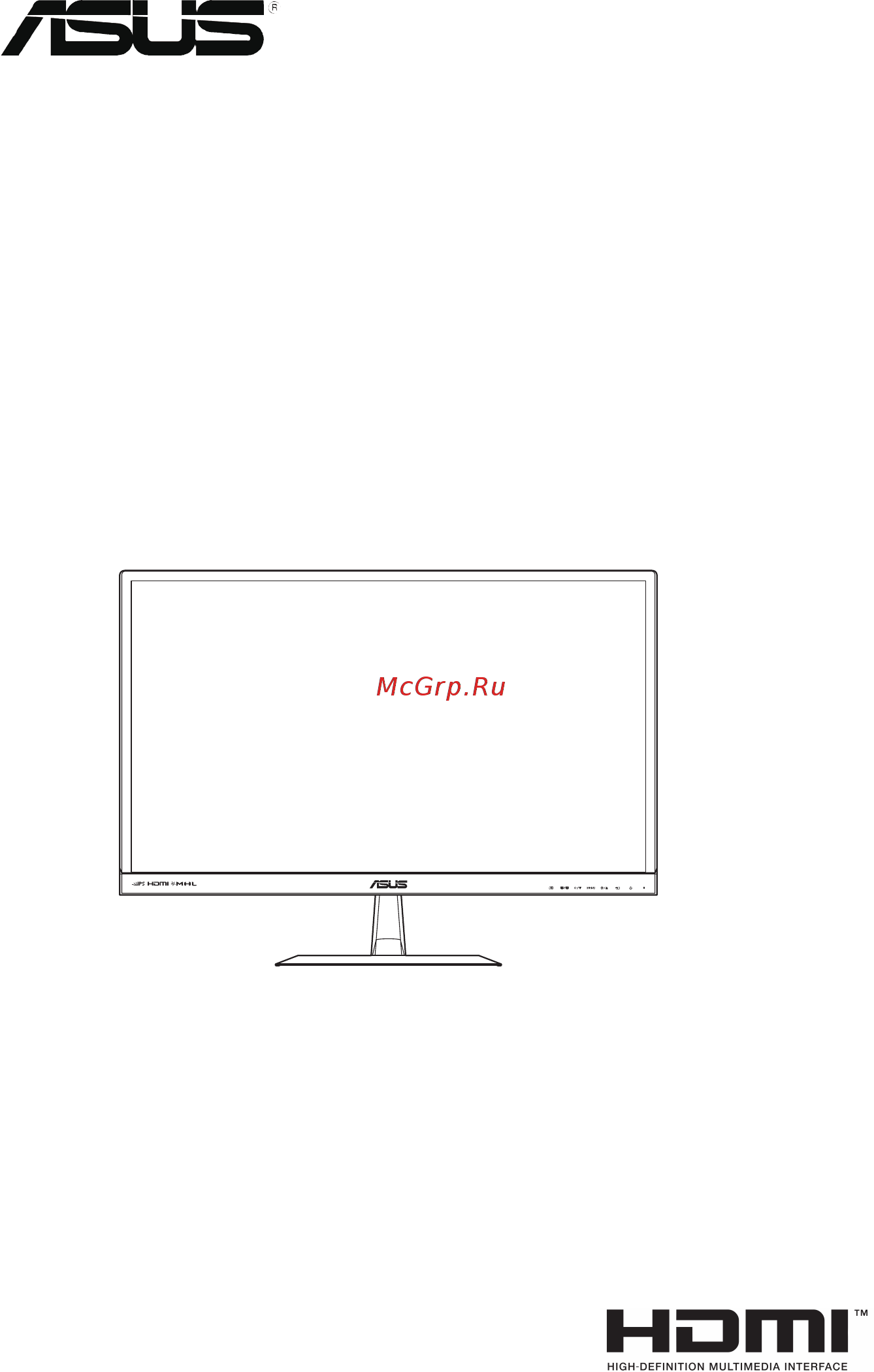 Asus VX239H 90LM00F0-B02670 Инструкция по эксплуатации онлайн