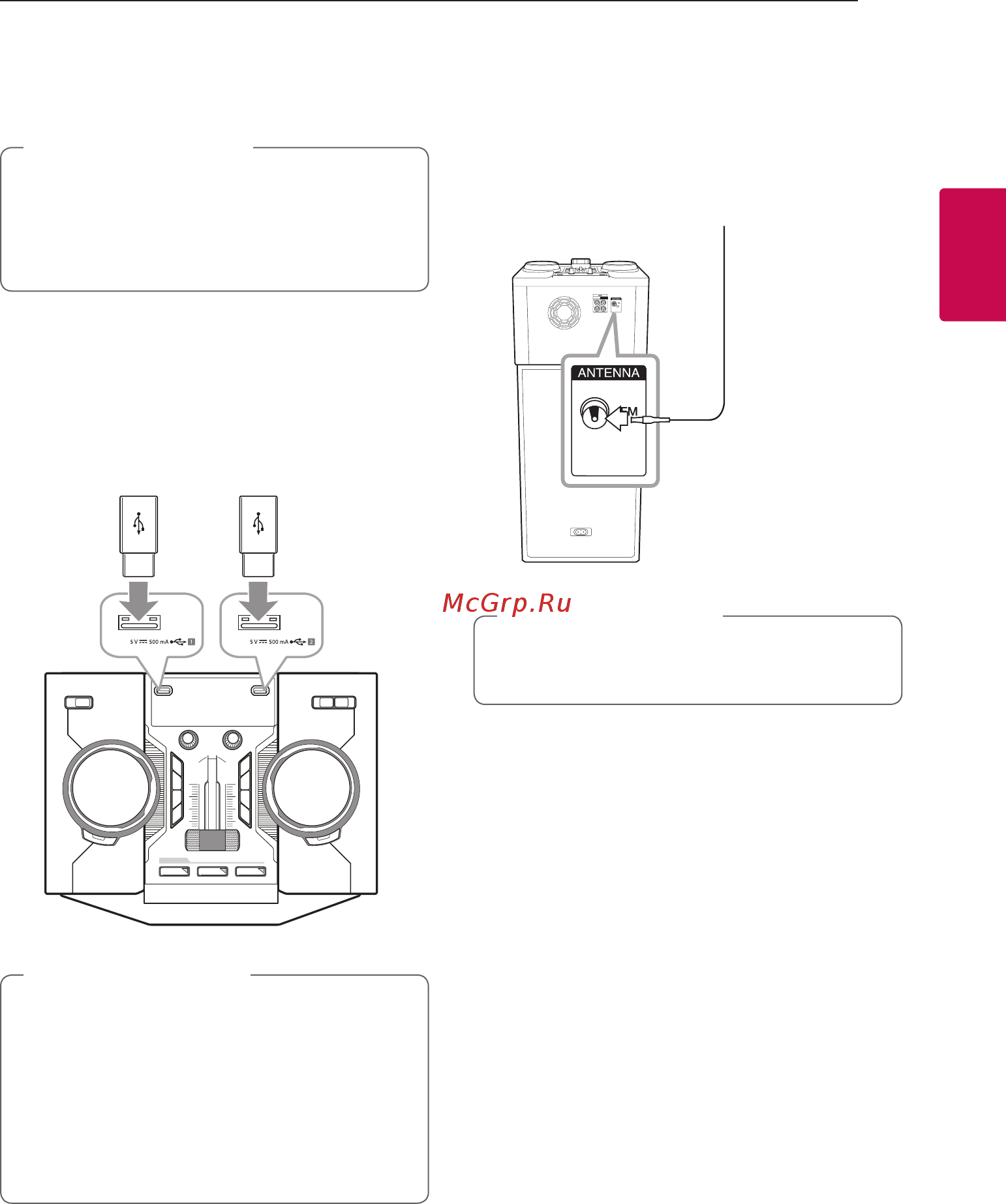 LG OM6560 500Вт черный [15/40] Подключение устройств usb