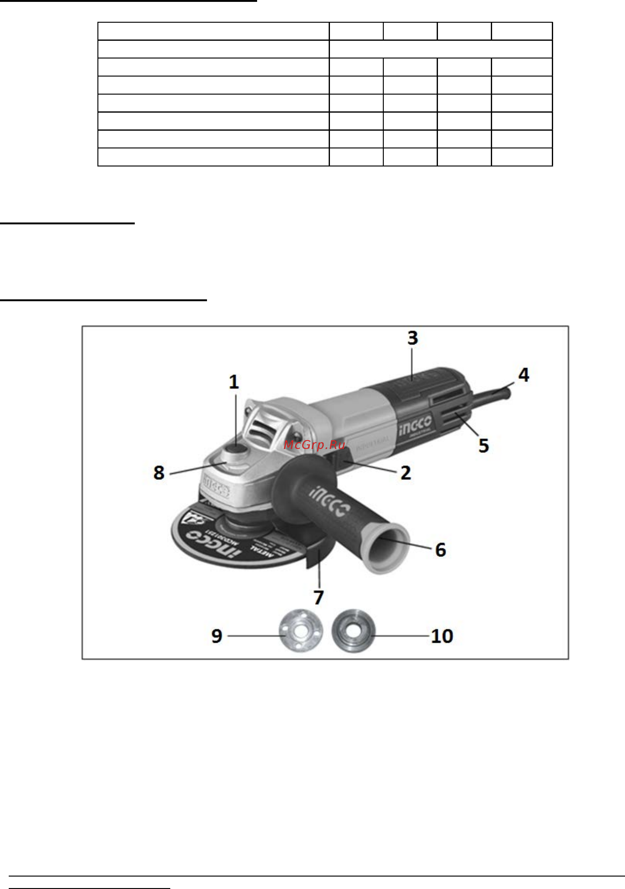 INGCO AG8528 [2/14] Технические характеристики