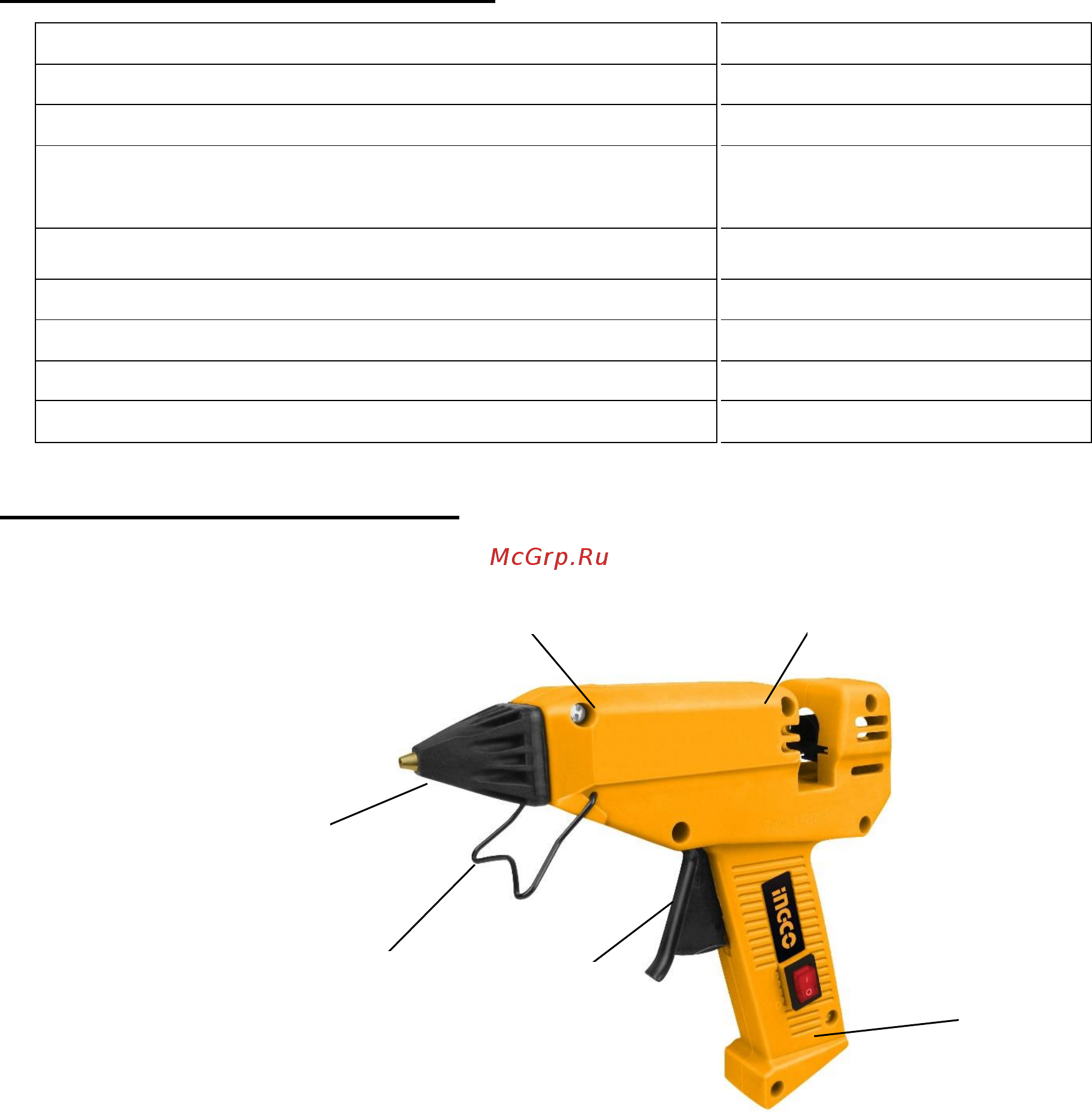 INGCO GG301 [3/10] Описание инструмента ри