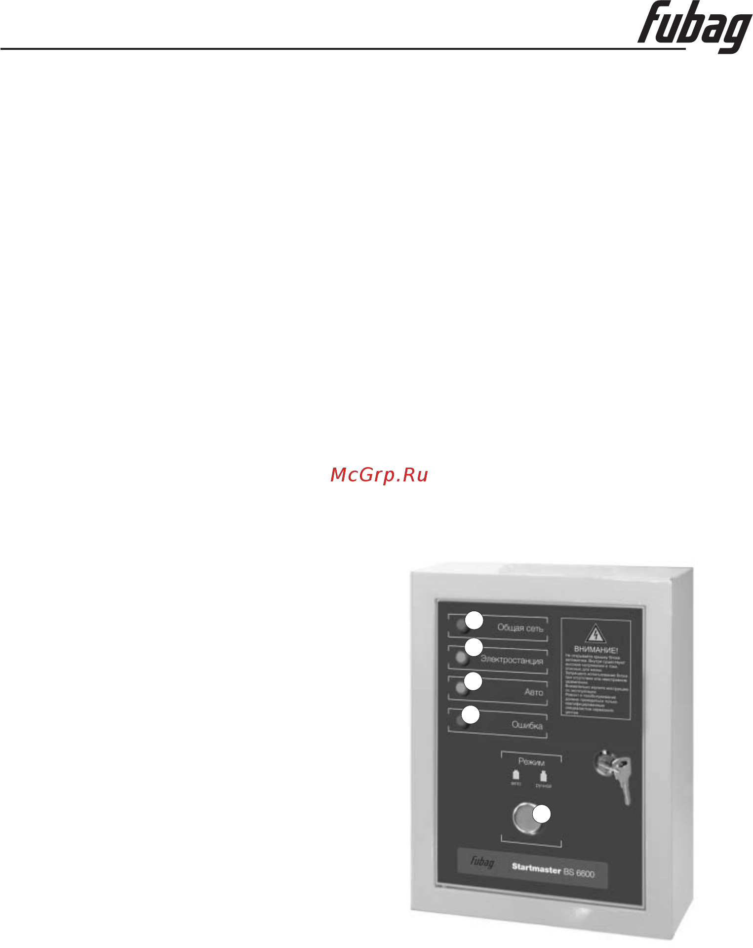 Fubag Startmaster BS 6600 D (400V) для бензиновых станций 838221 [3/5] Инструкция по эксплуатации