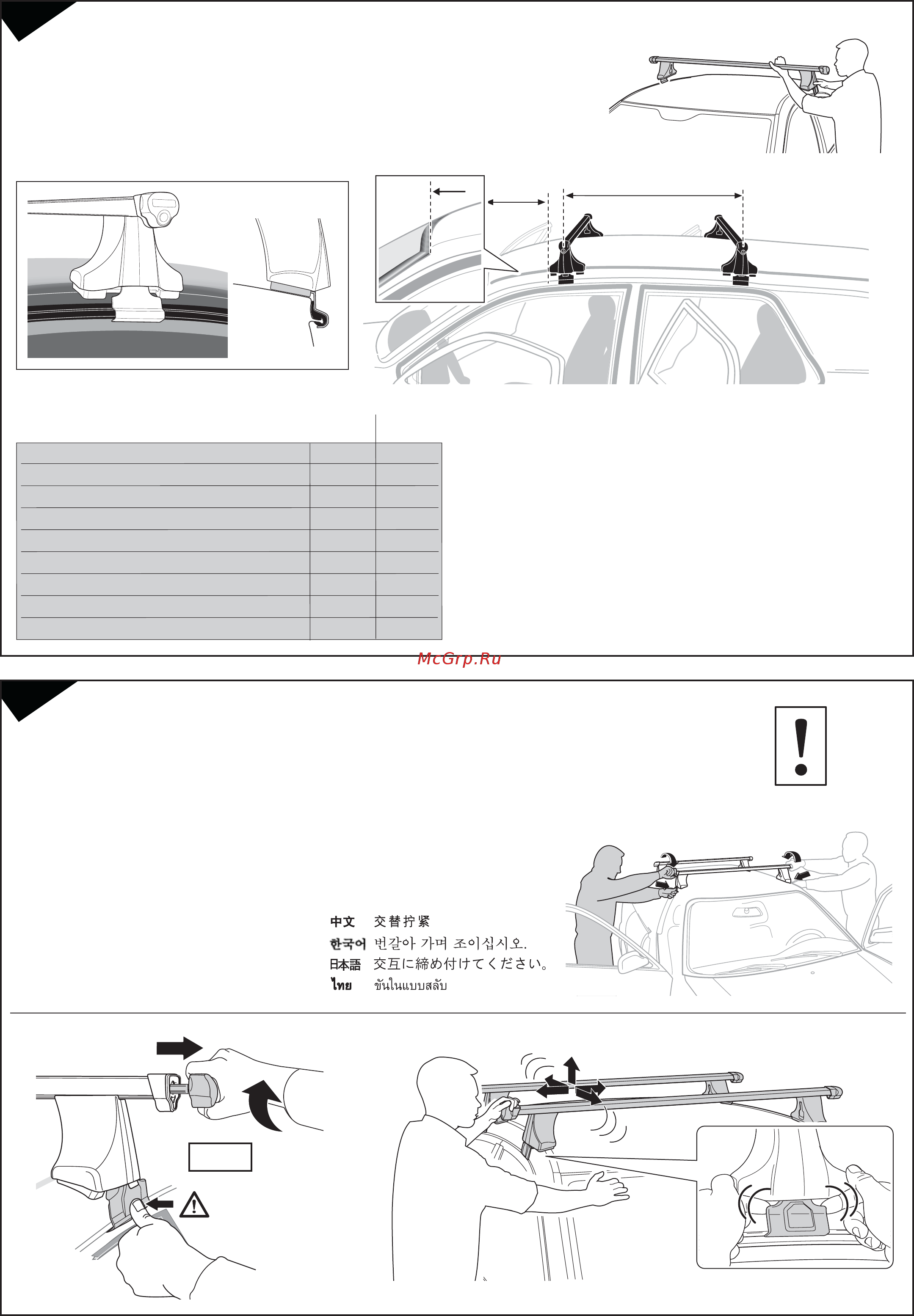 Thule Hyundai, Nissan, Toyota 1031 Инструкция по эксплуатации онлайн [6/8] 371666