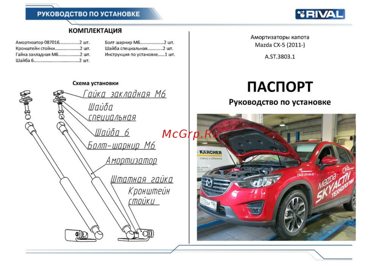 Rival для Mazda A.ST.3804.1 Инструкция по эксплуатации онлайн