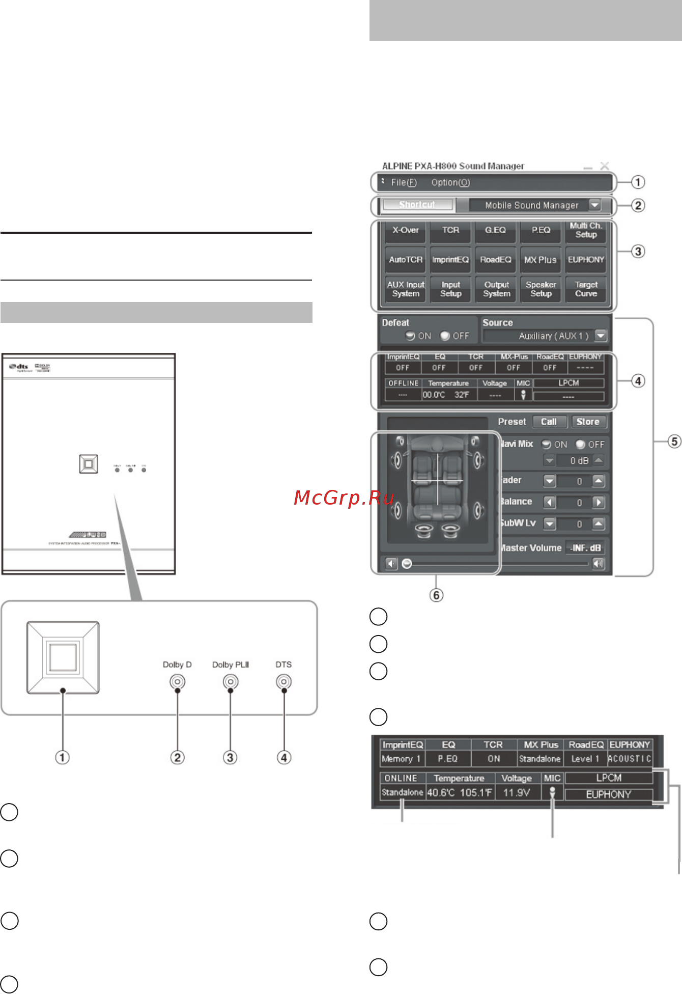 Alpine PXA-H800 [4/116] Расположение элементов управления