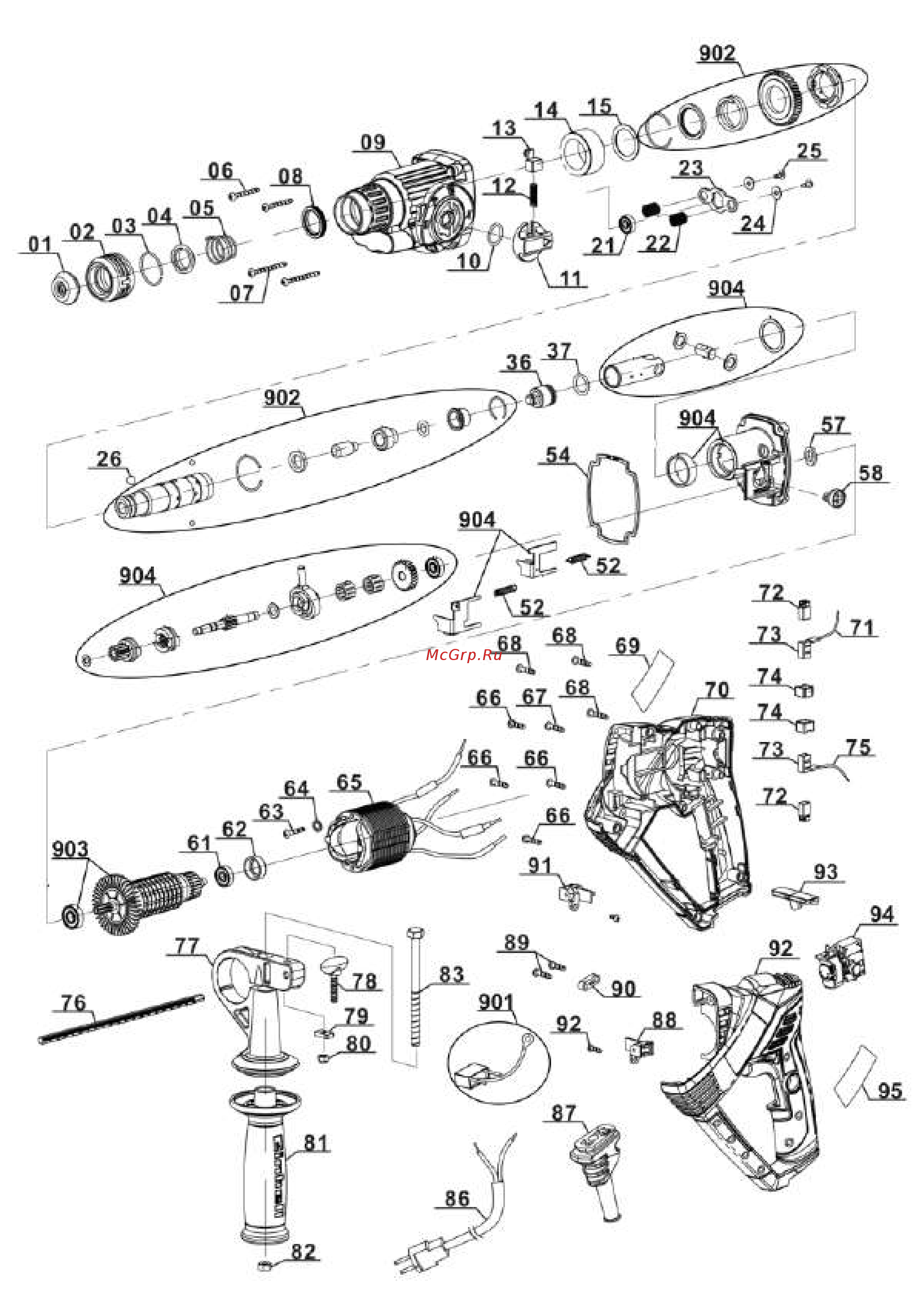 Einhell RT-RH 20/1 4258491 Инструкция по сборке онлайн