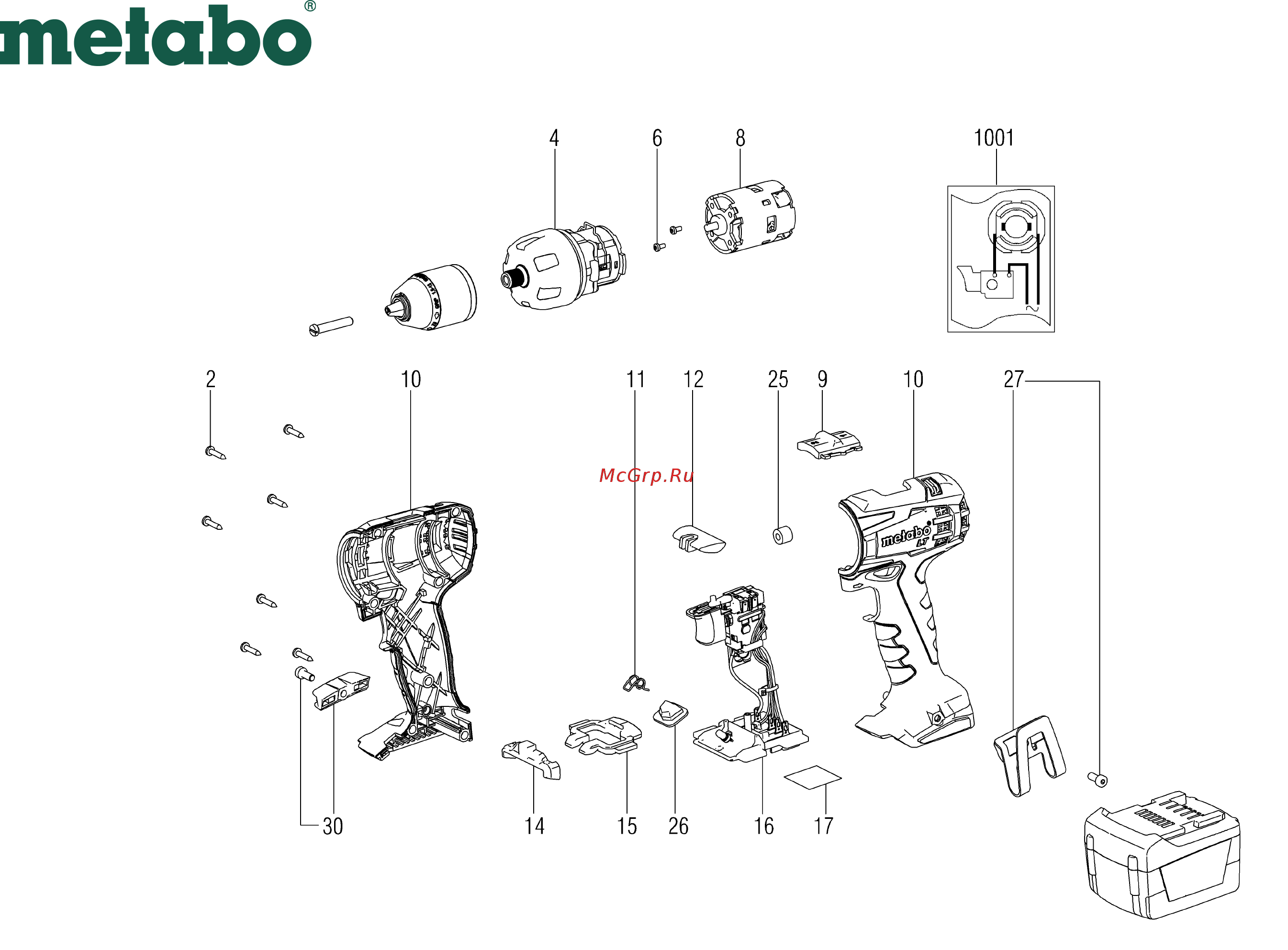 Metabo BS 14.4 LT 602100500 Инструкция по сборке онлайн