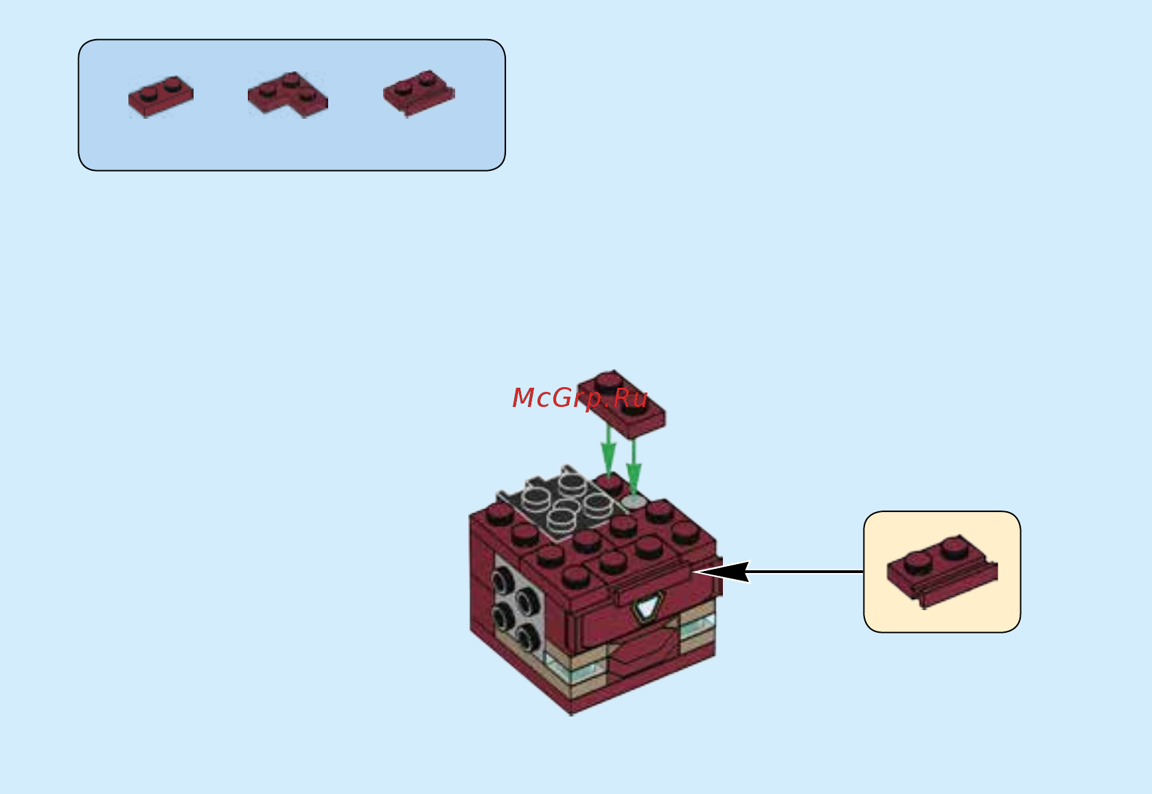 Lego BrickHeadz Железный человек MK50 41604 Инструкция по сборке онлайн [7/32] 372181