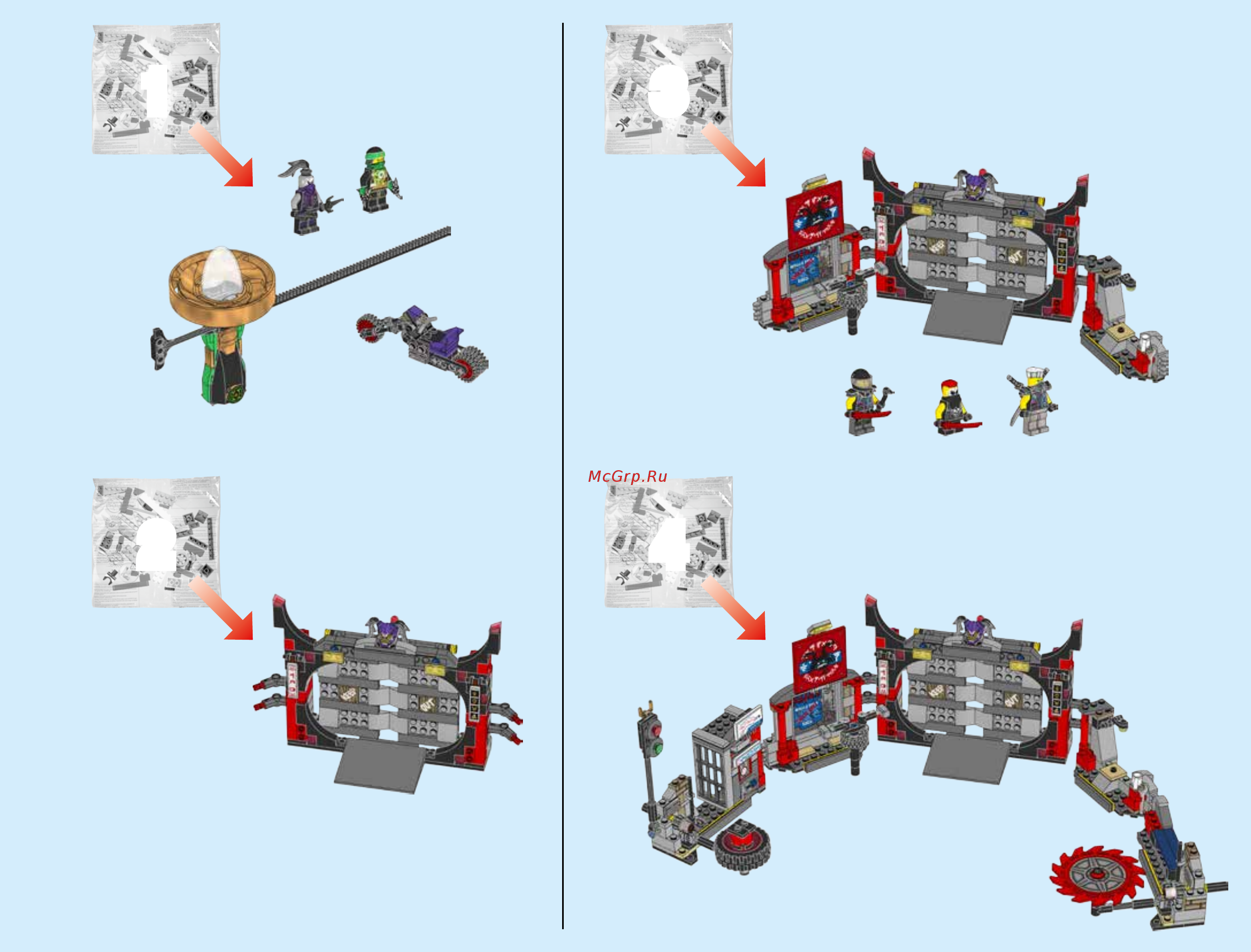 Lego Ninjago Штаб-квартира Сынов Гармадона (70640) Инструкция по сборке онлайн [3/96] 372475