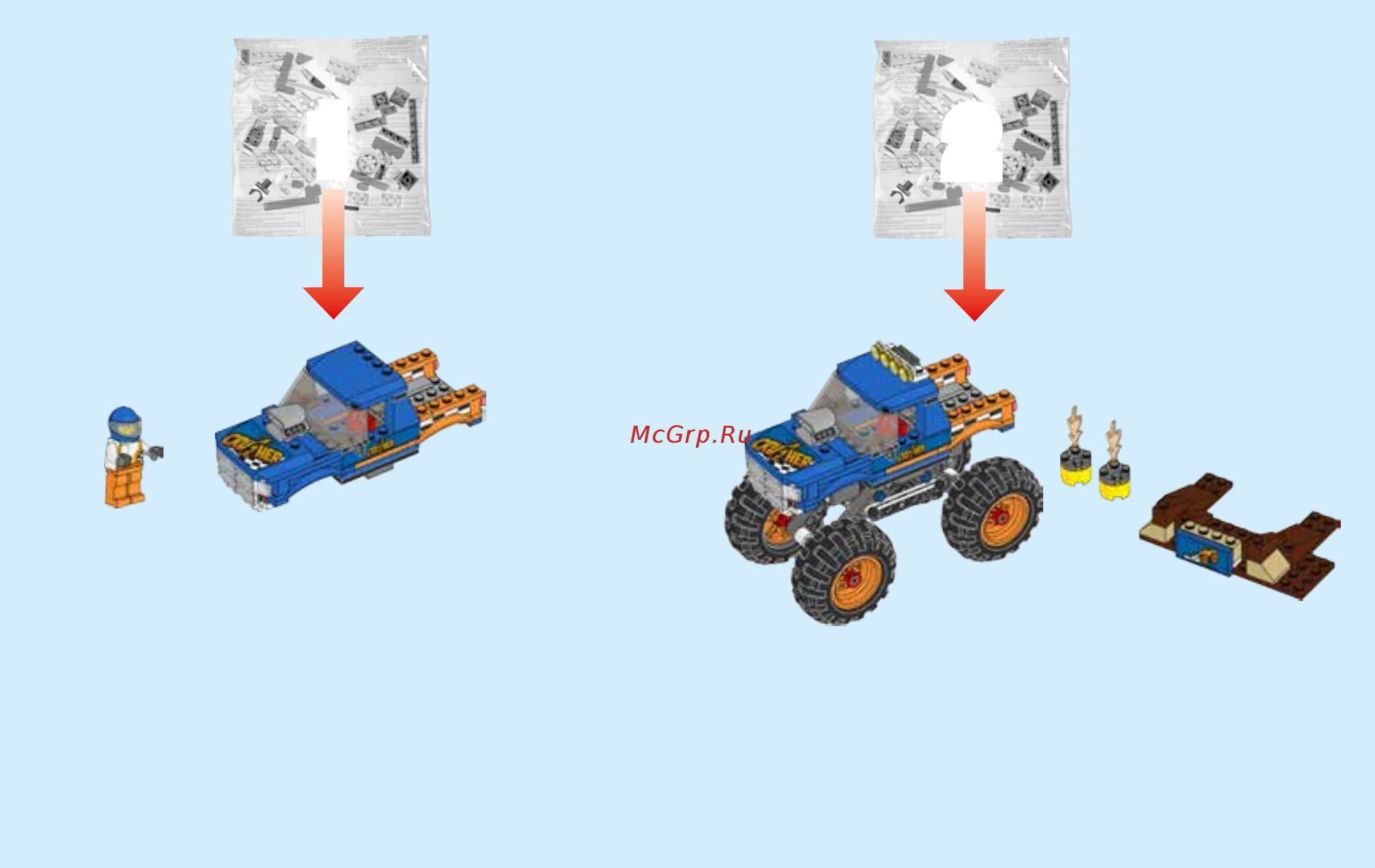Lego City Great Vehicles Монстр-трак (60180) Инструкция по сборке онлайн [3/76] 372485