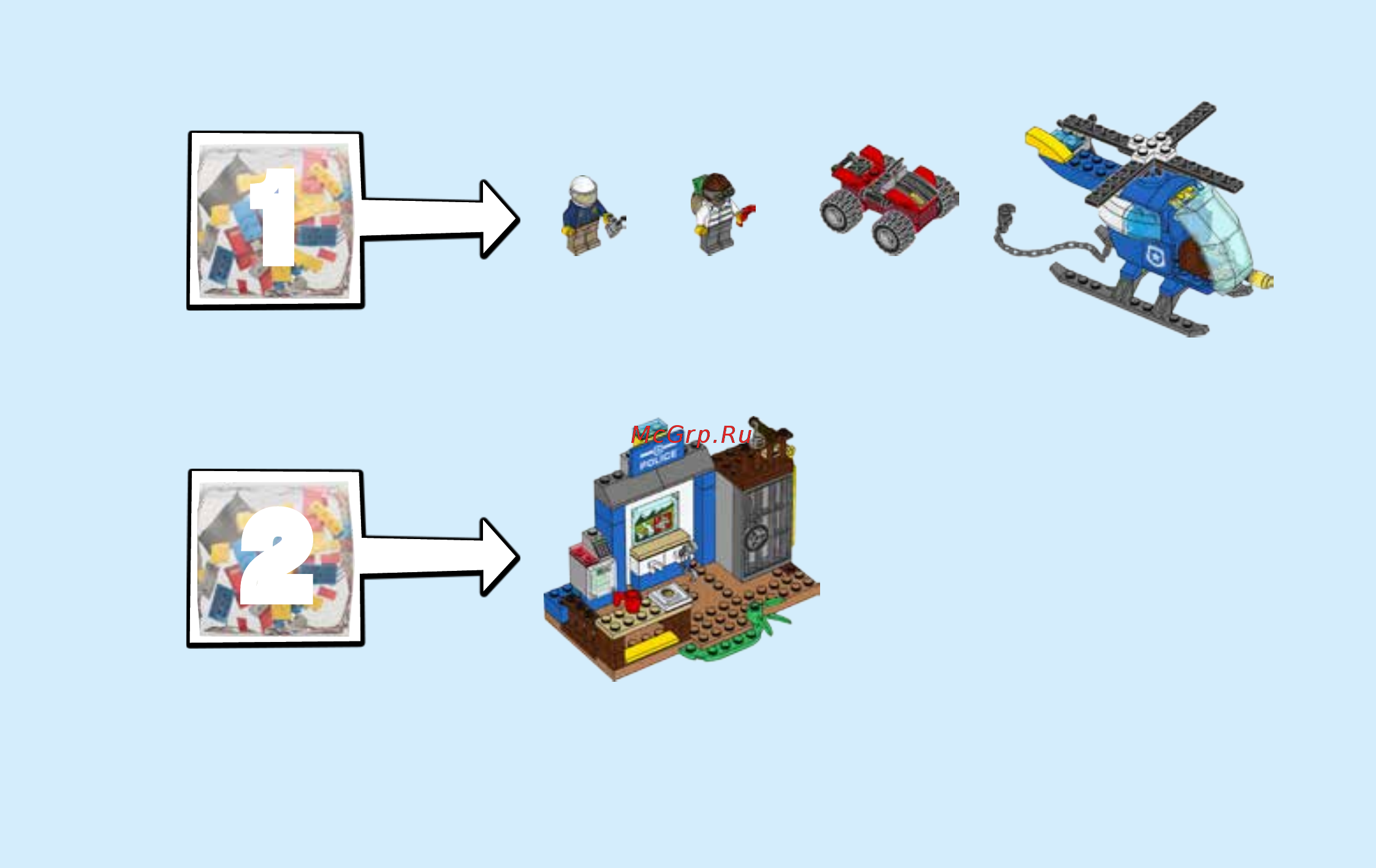 Lego Juniors Погоня горной полиции (10751) Инструкция по сборке онлайн [3/64] 372517