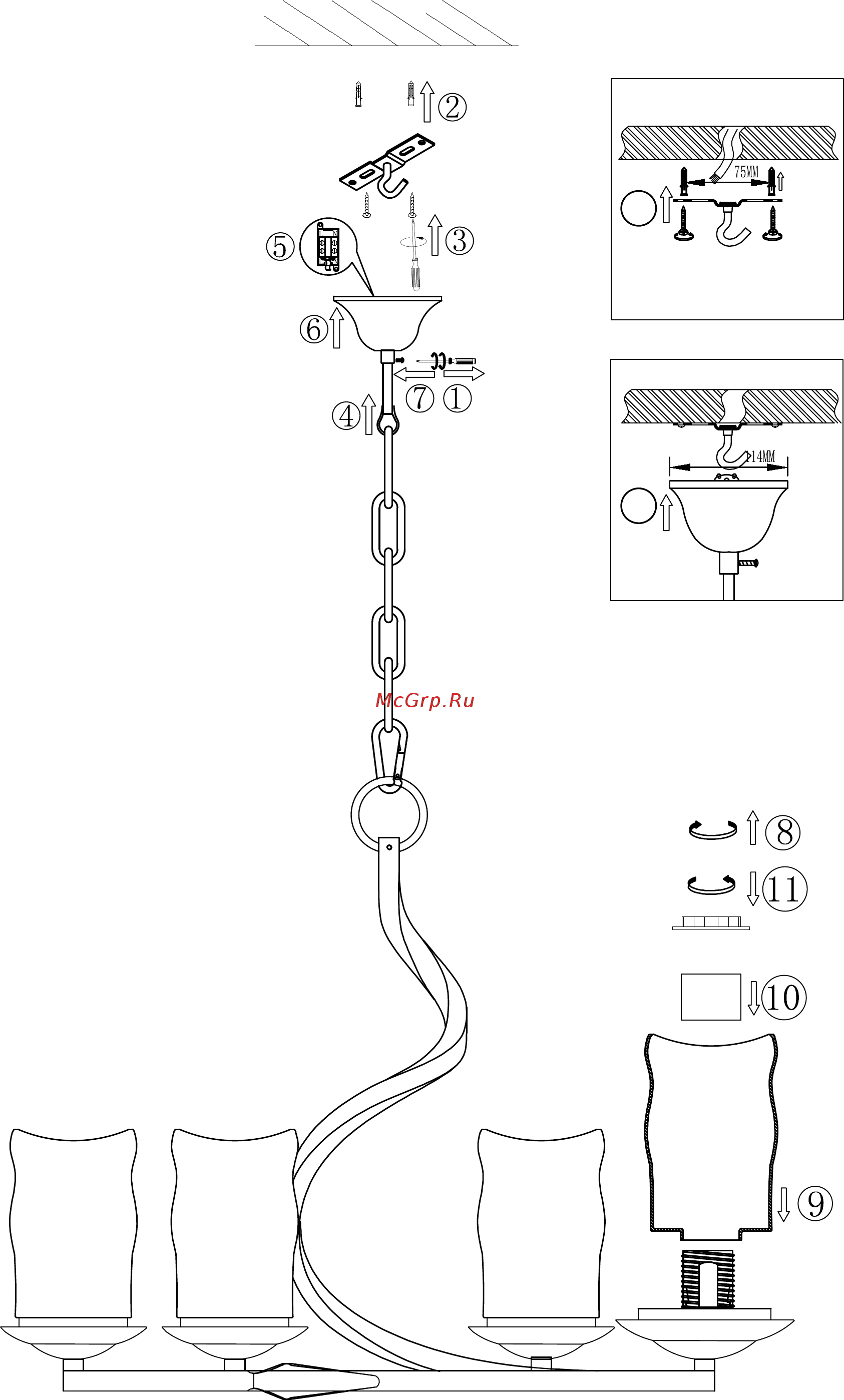 ODEON LIGHT Brin 2766/6 Инструкция по эксплуатации онлайн