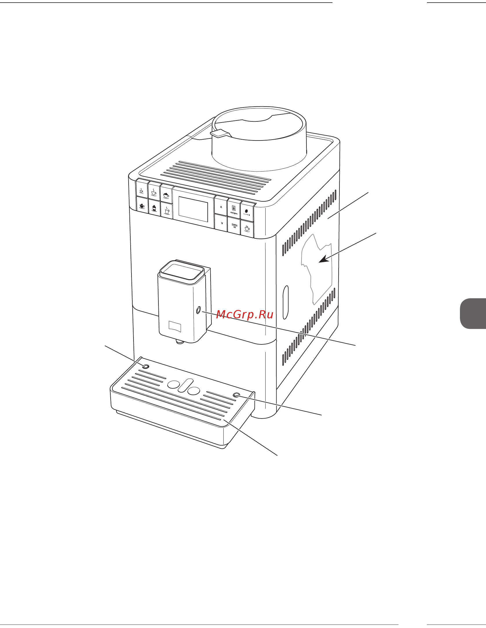 Melitta Caffeo Passione OT F 531-102 [405/752] Kuva 2 laite edestä oikealta