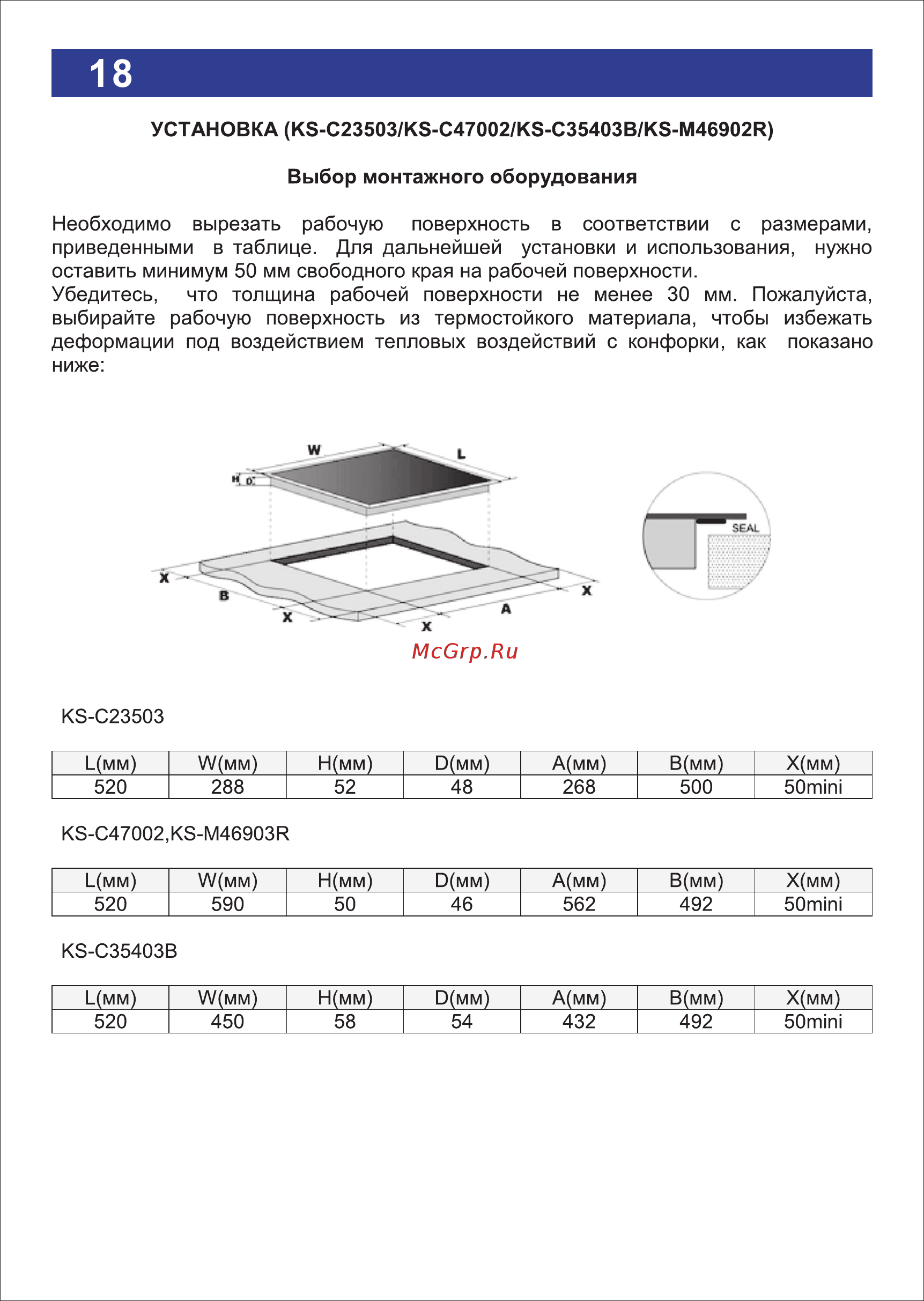 Ricci KS-C35403B Инструкция по эксплуатации онлайн [18/24] 372958