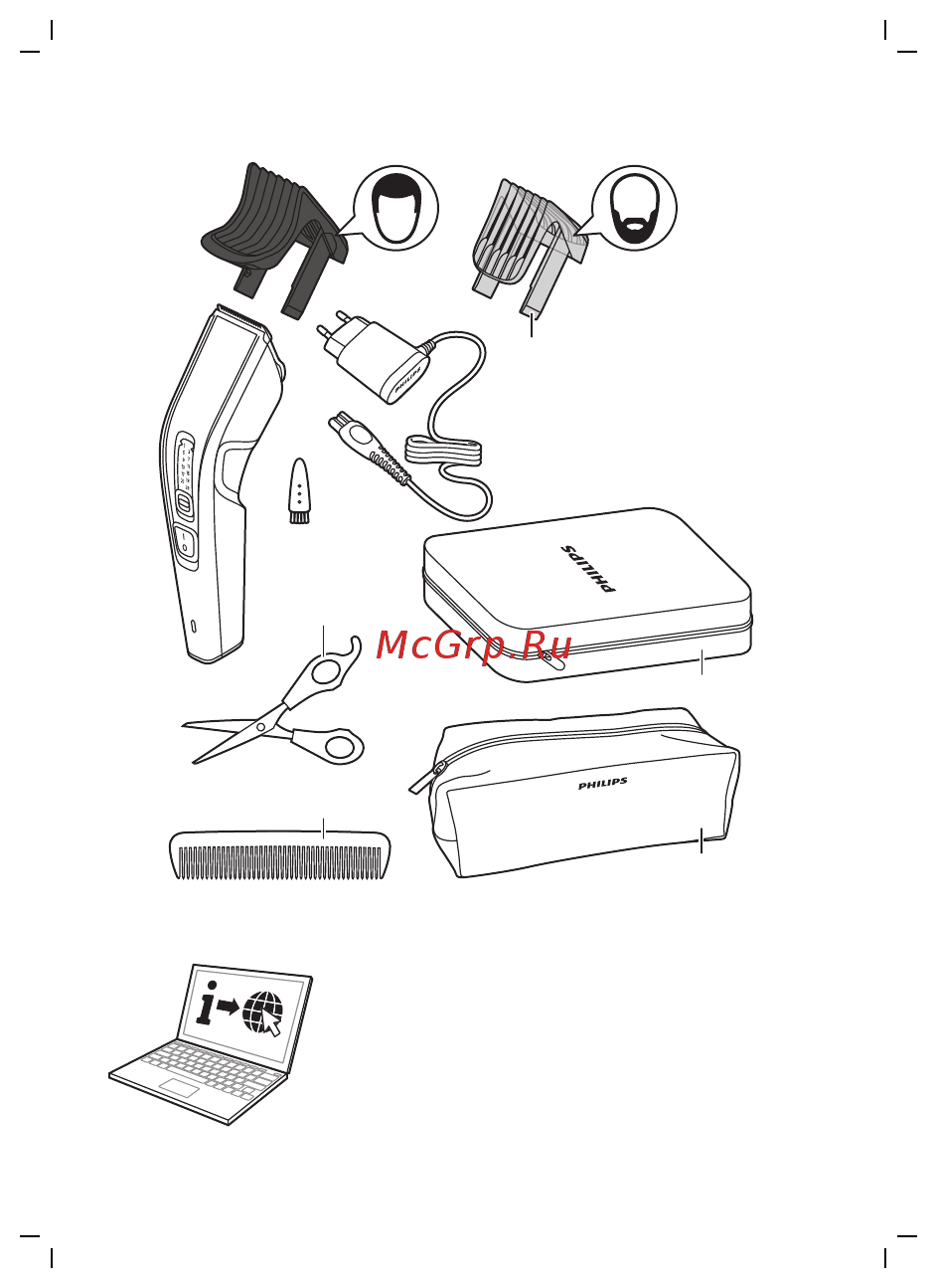Philips HC3520/15 Руководство пользователя онлайн [2/8] 398123